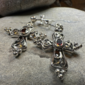 Celtic Cross Gemstone Earrings