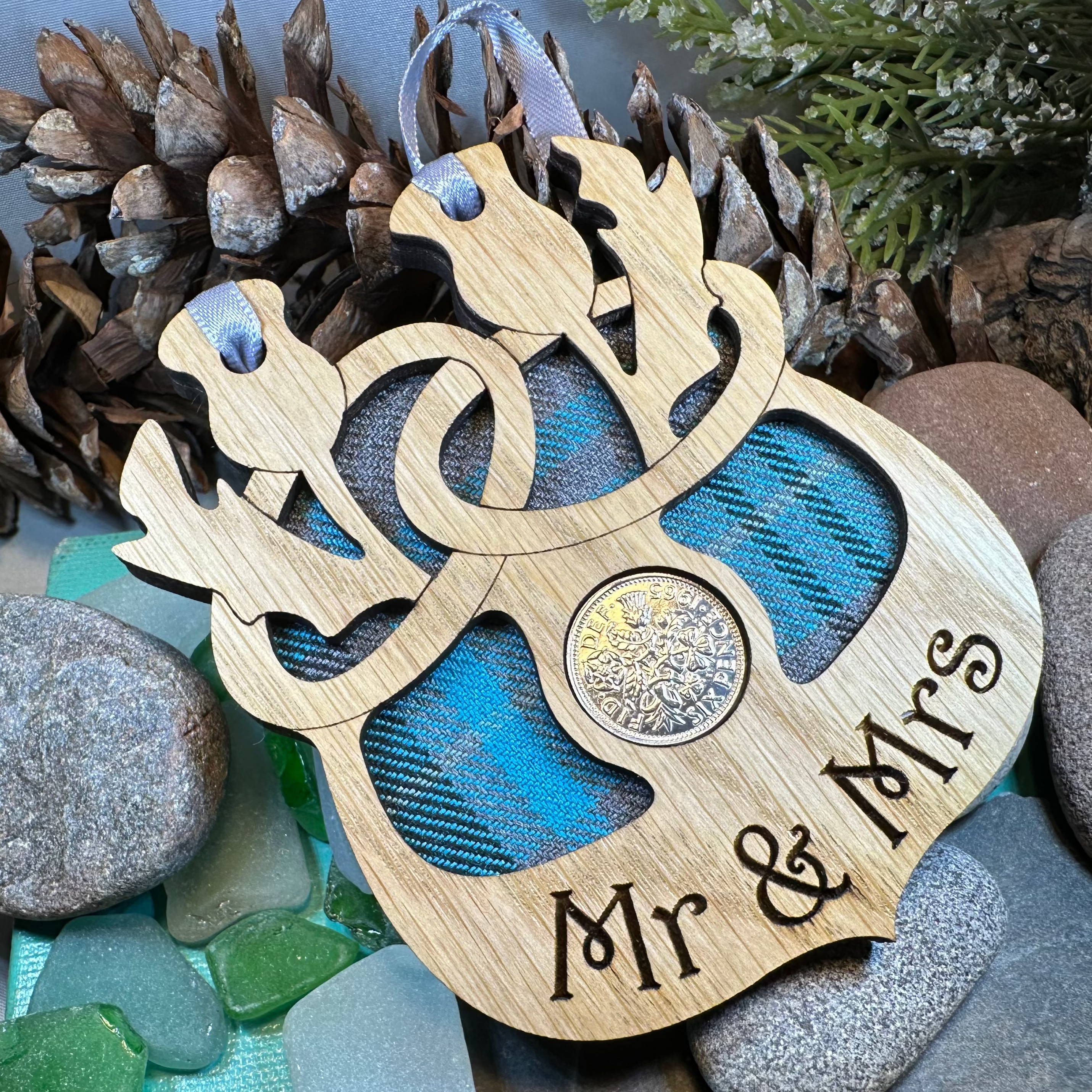 Scottish Wedding Lucky Sixpence Ornament