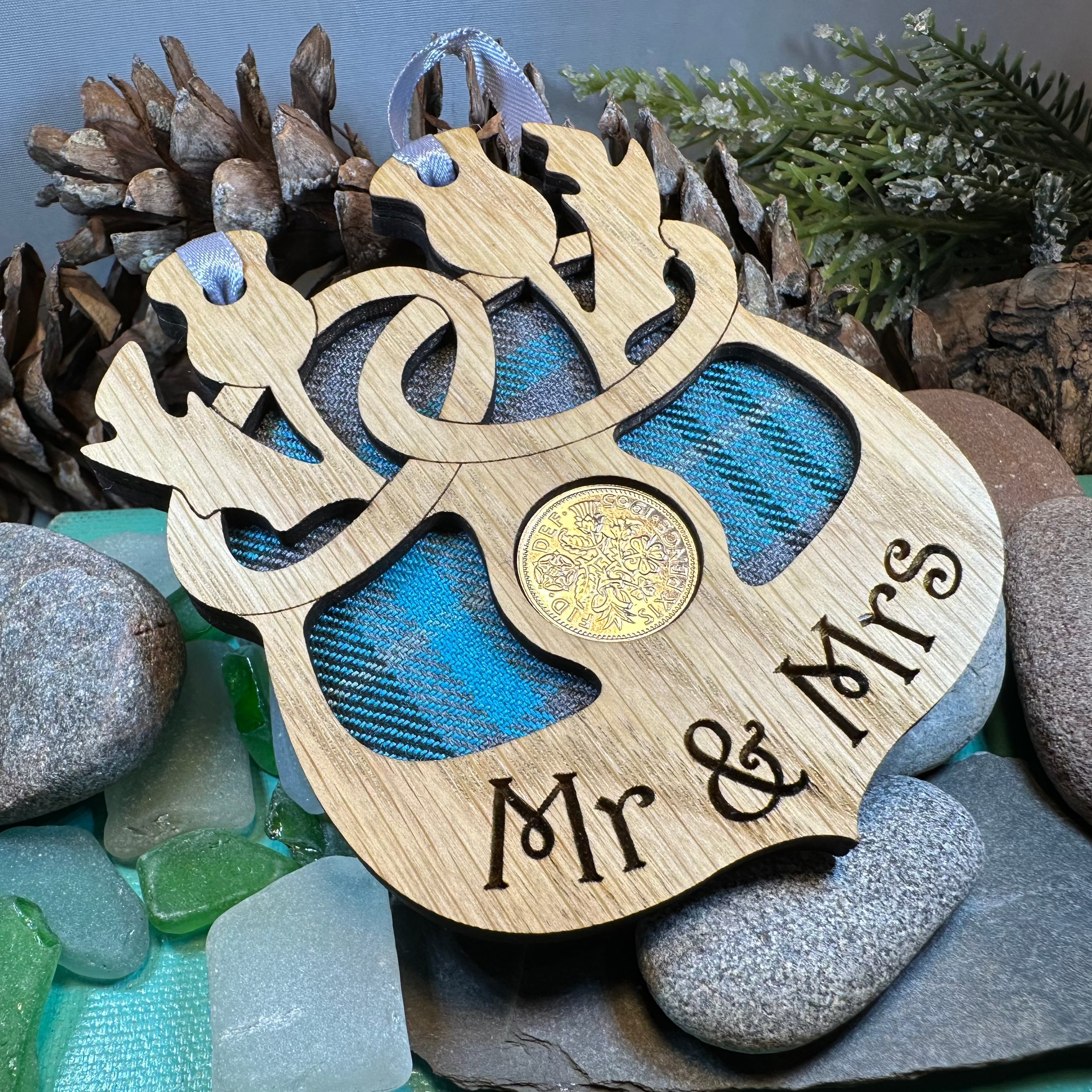 Scottish Wedding Lucky Sixpence Ornament