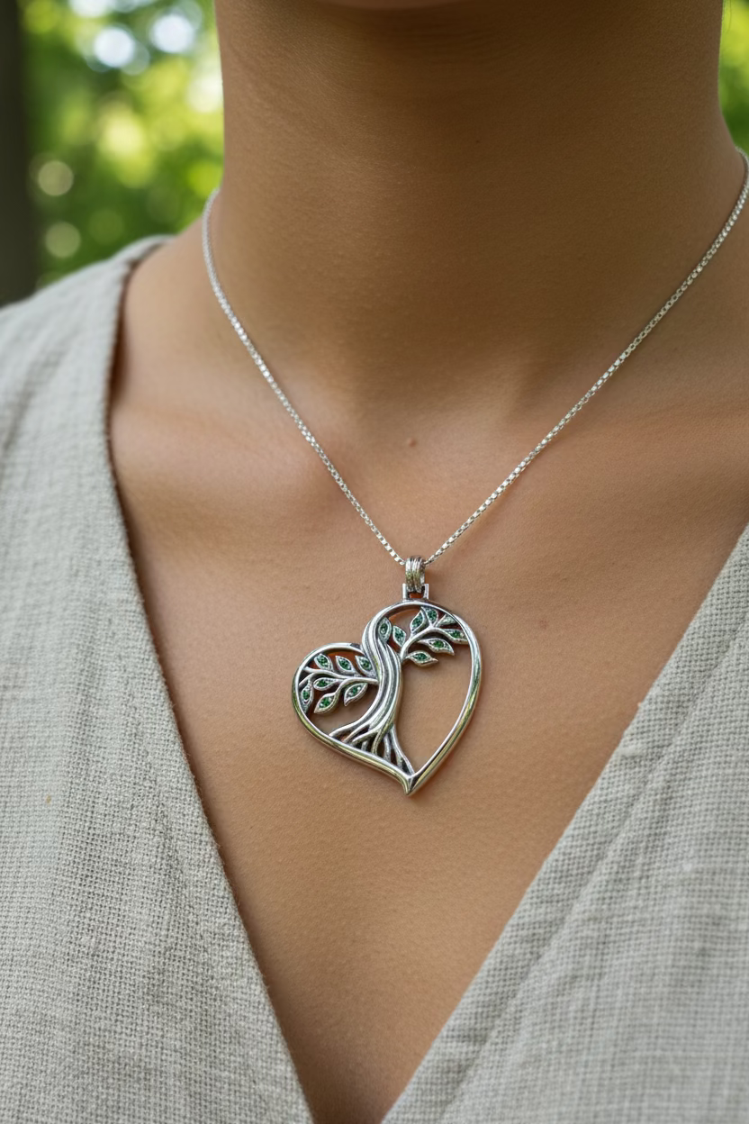 Lyssie Celtic Tree of Life Necklace in Sterling Silver