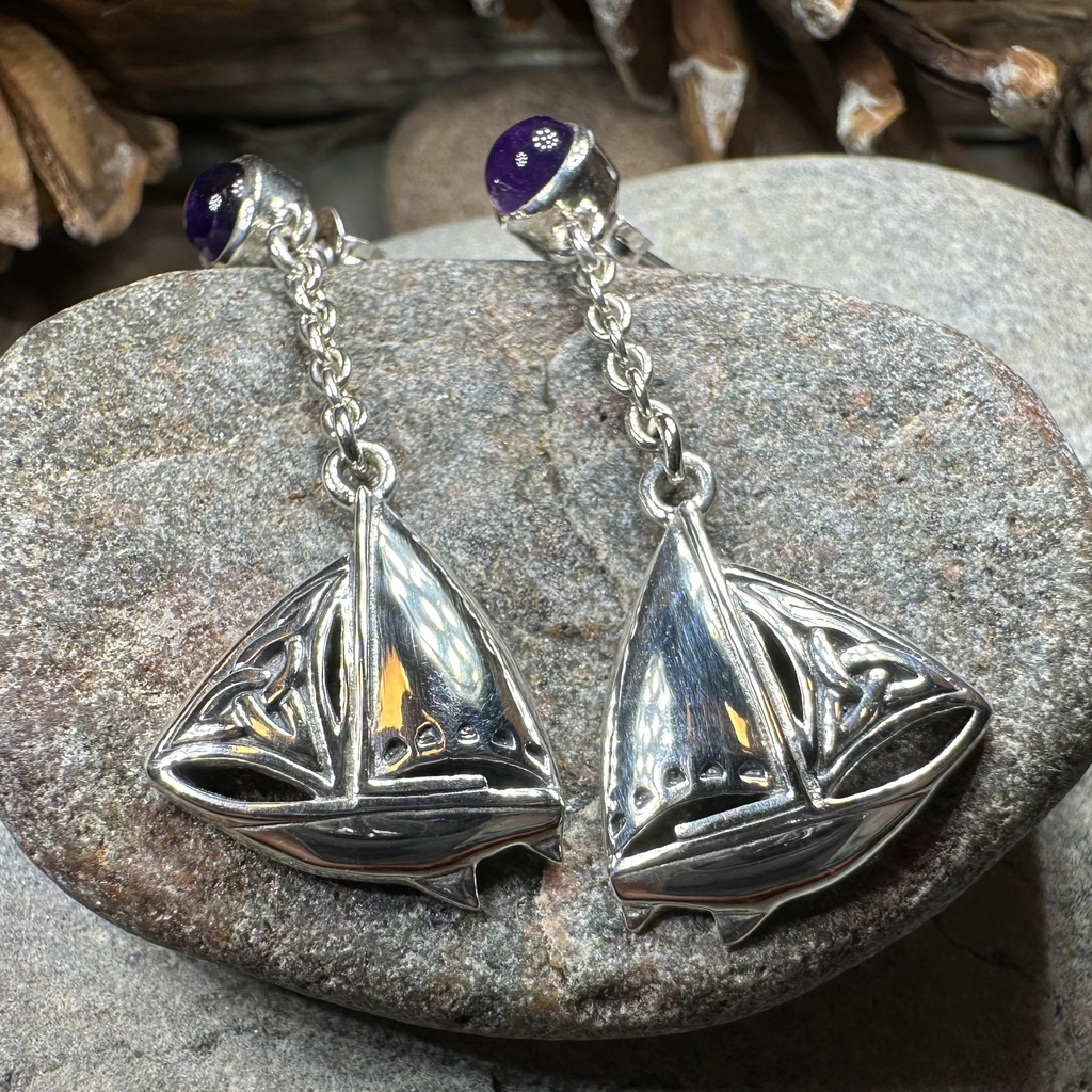 Celtic Sailboat Earrings