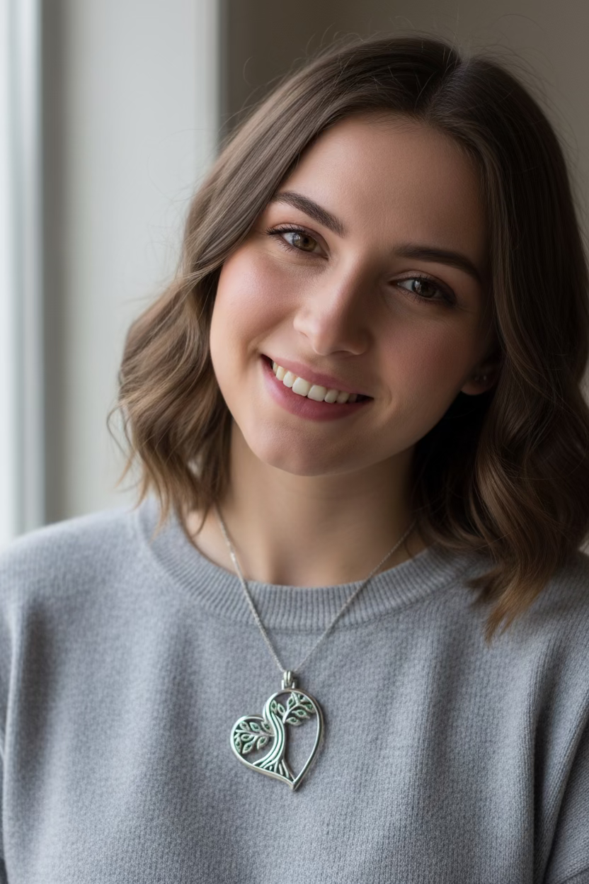 Lyssie Celtic Tree of Life Necklace in Sterling Silver