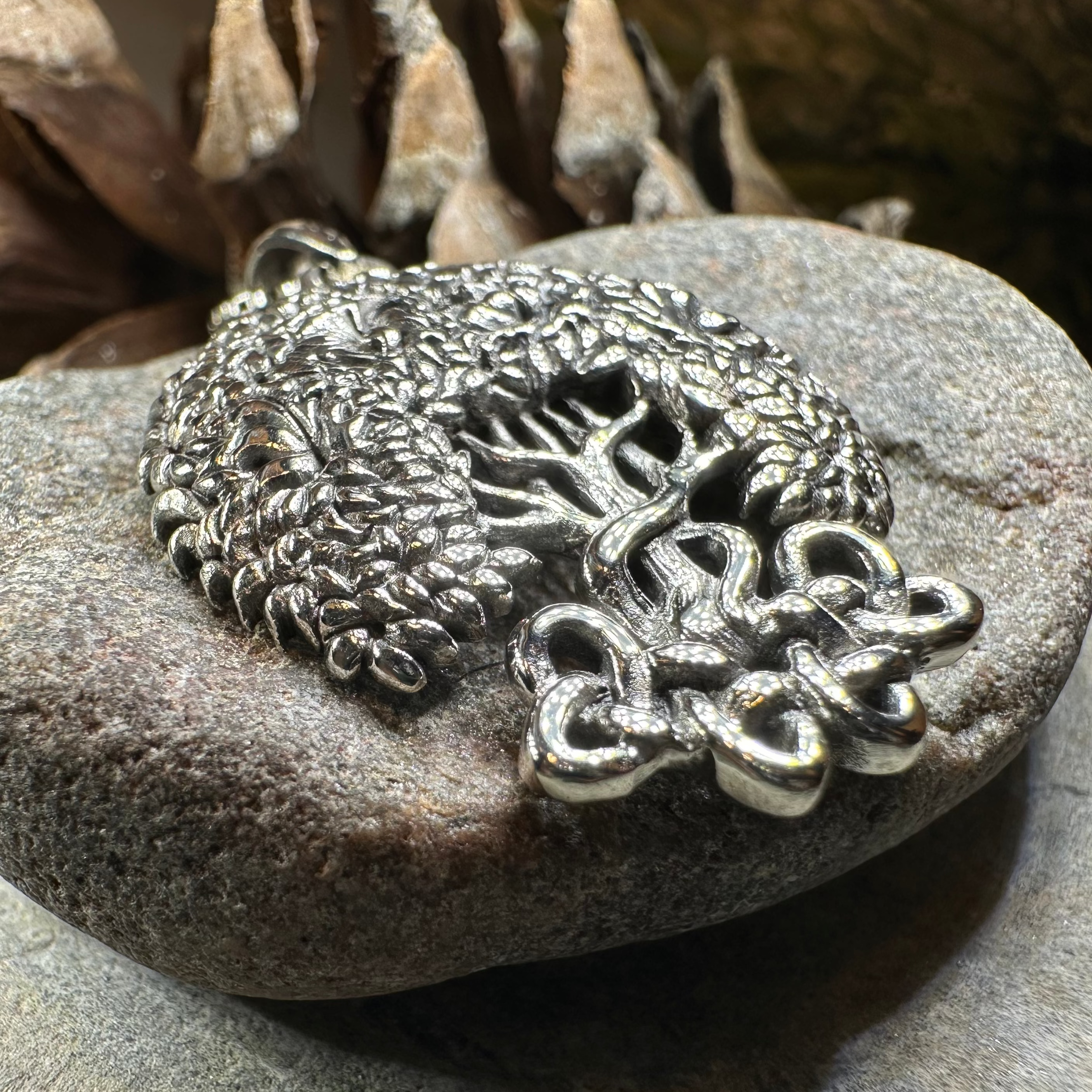 Bountiful Celtic Tree of Life Necklace in Sterling Silver