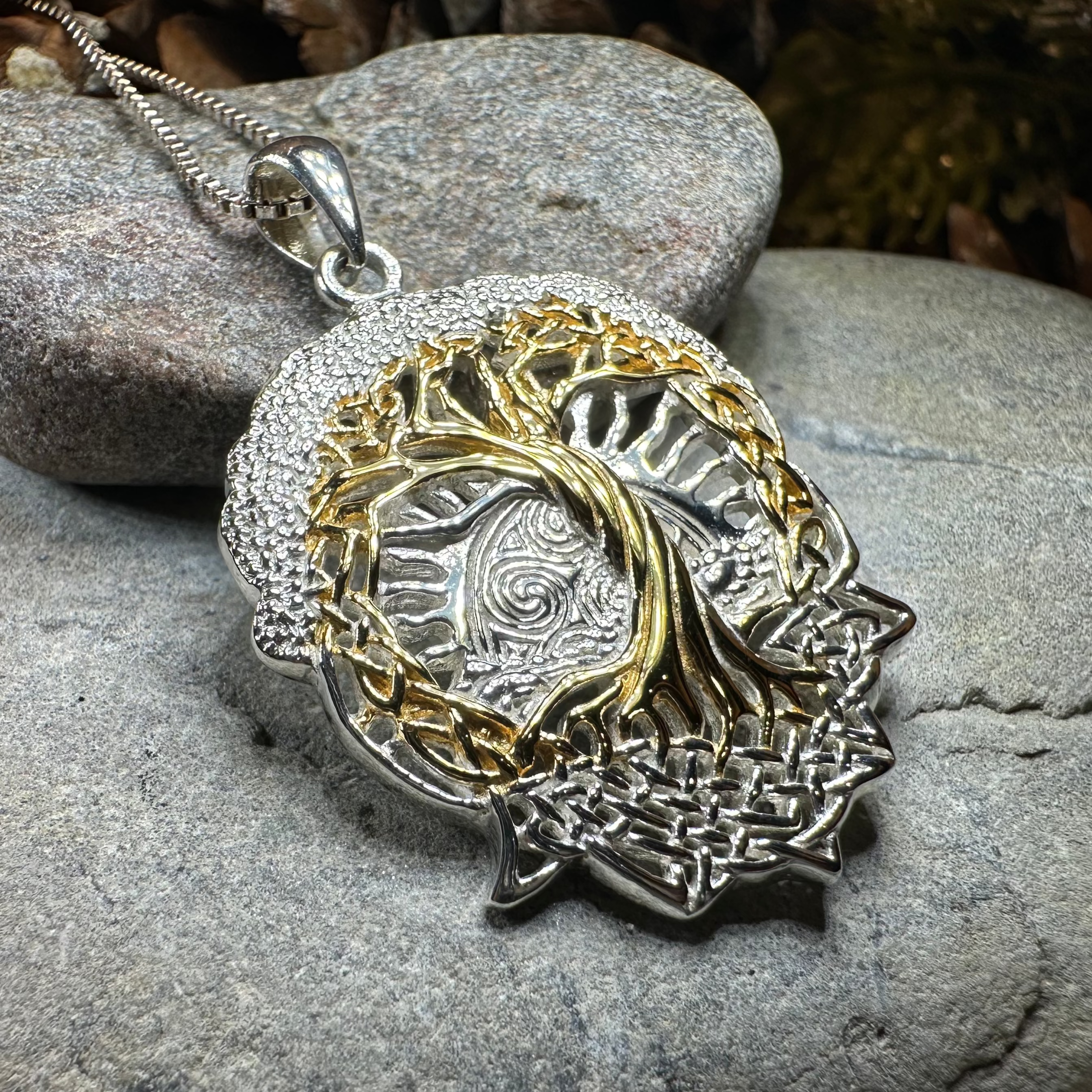 Celtic Dawn Tree of Life Necklace in Sterling Silver