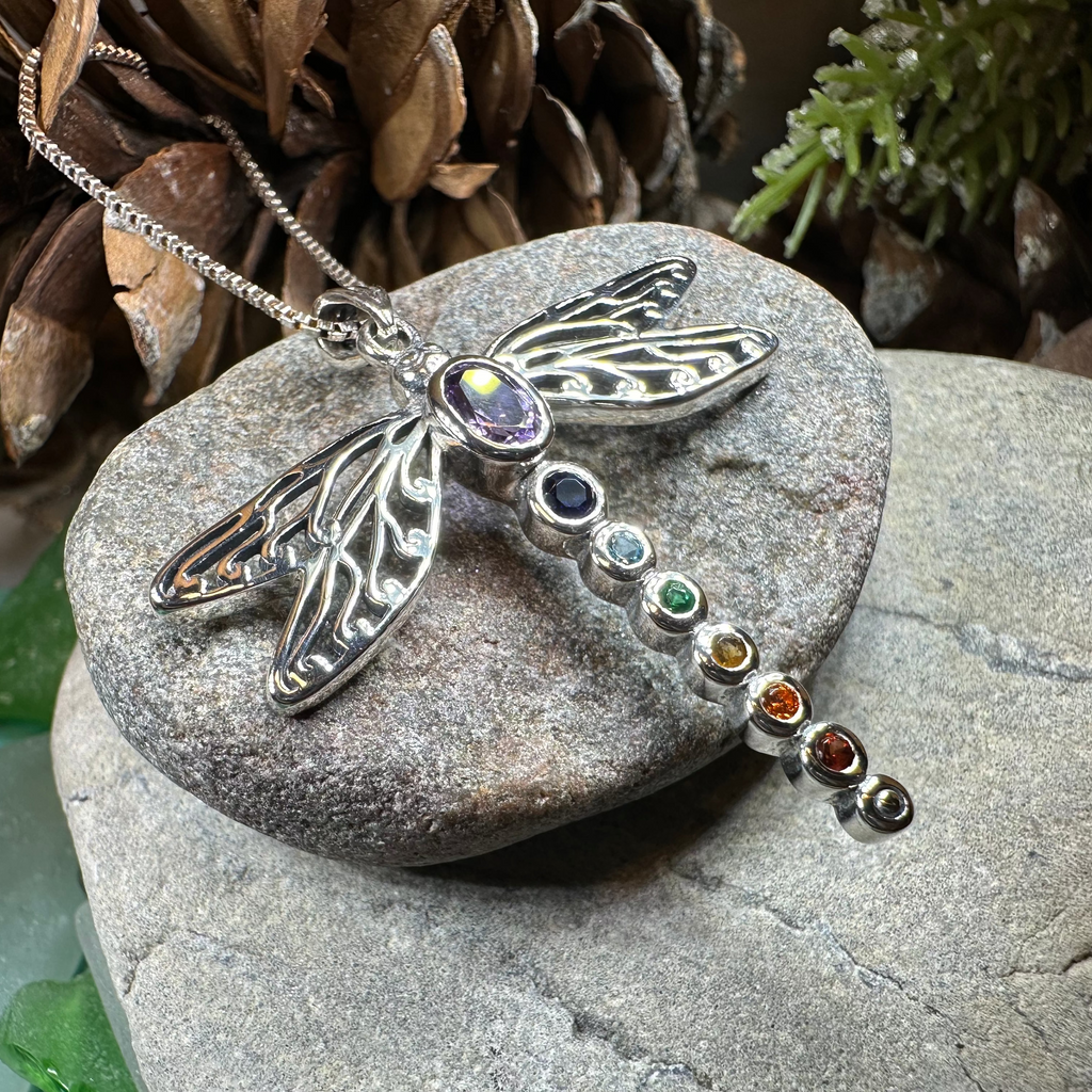 Chakra Dragonfly Necklace