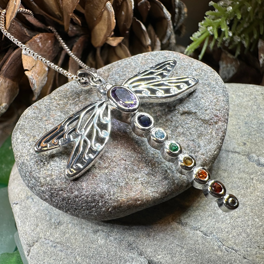 Chakra Dragonfly Necklace