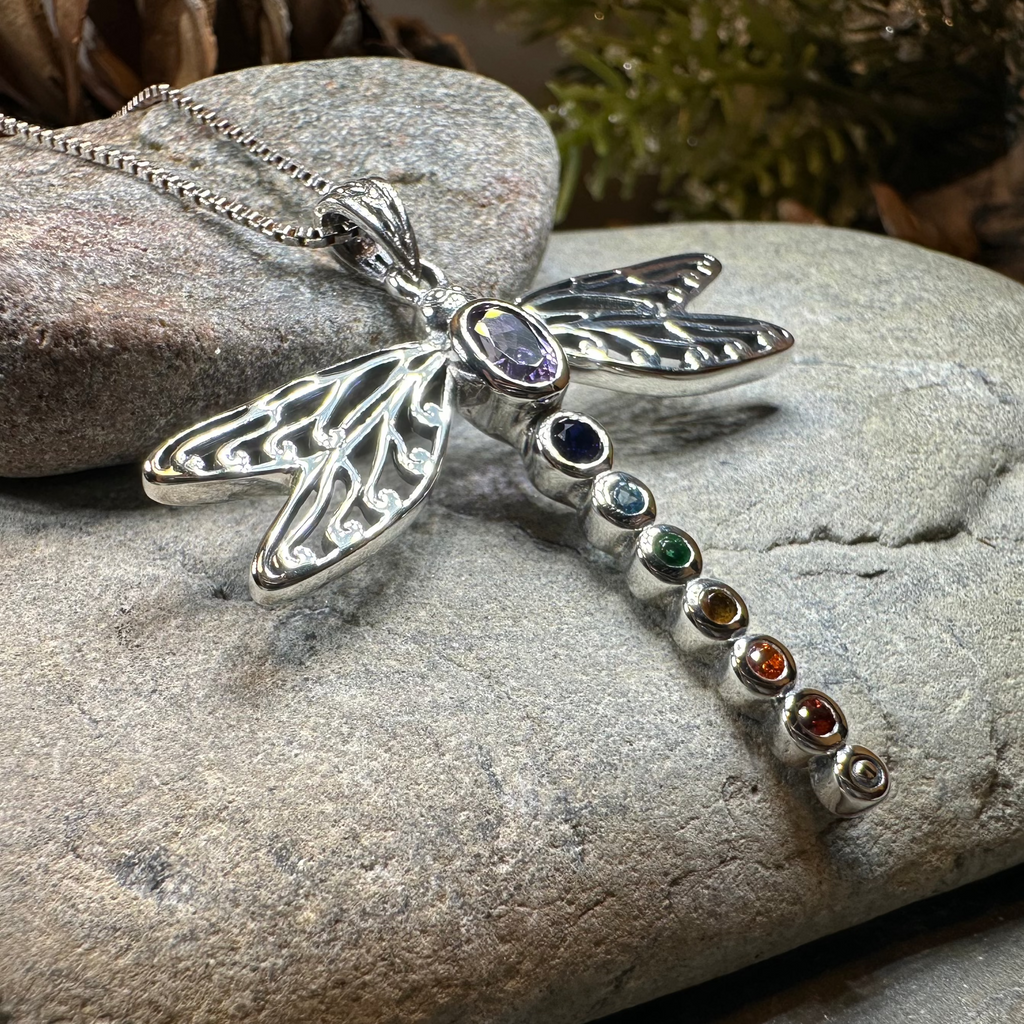 Chakra Dragonfly Necklace