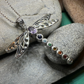 Chakra Dragonfly Necklace