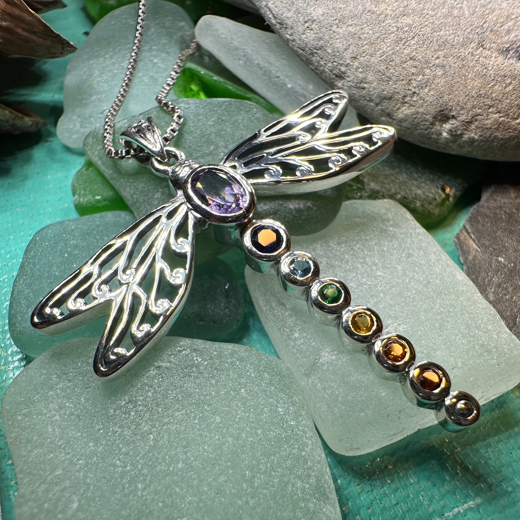 Chakra Dragonfly Necklace