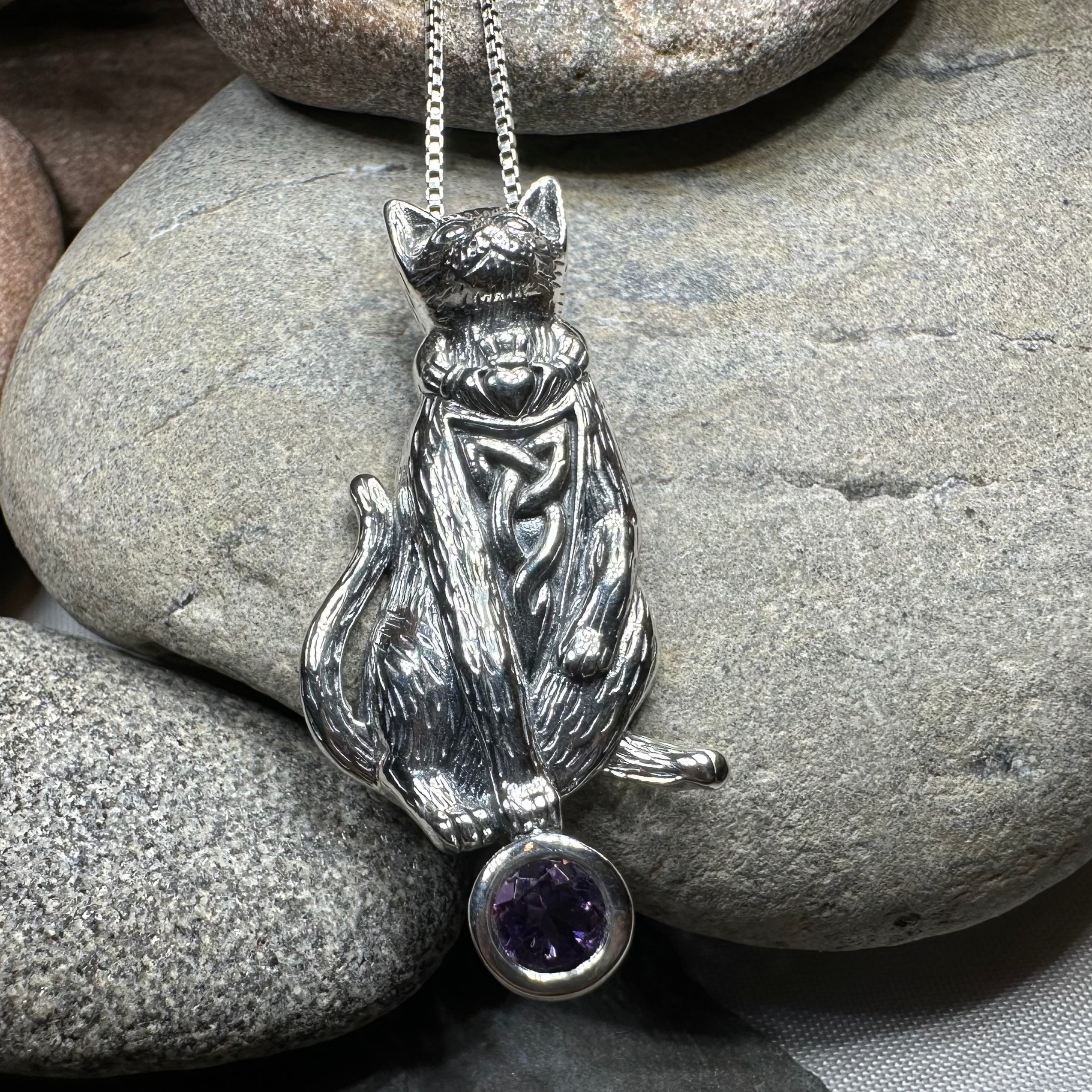 Claddagh Irish Cat Necklace