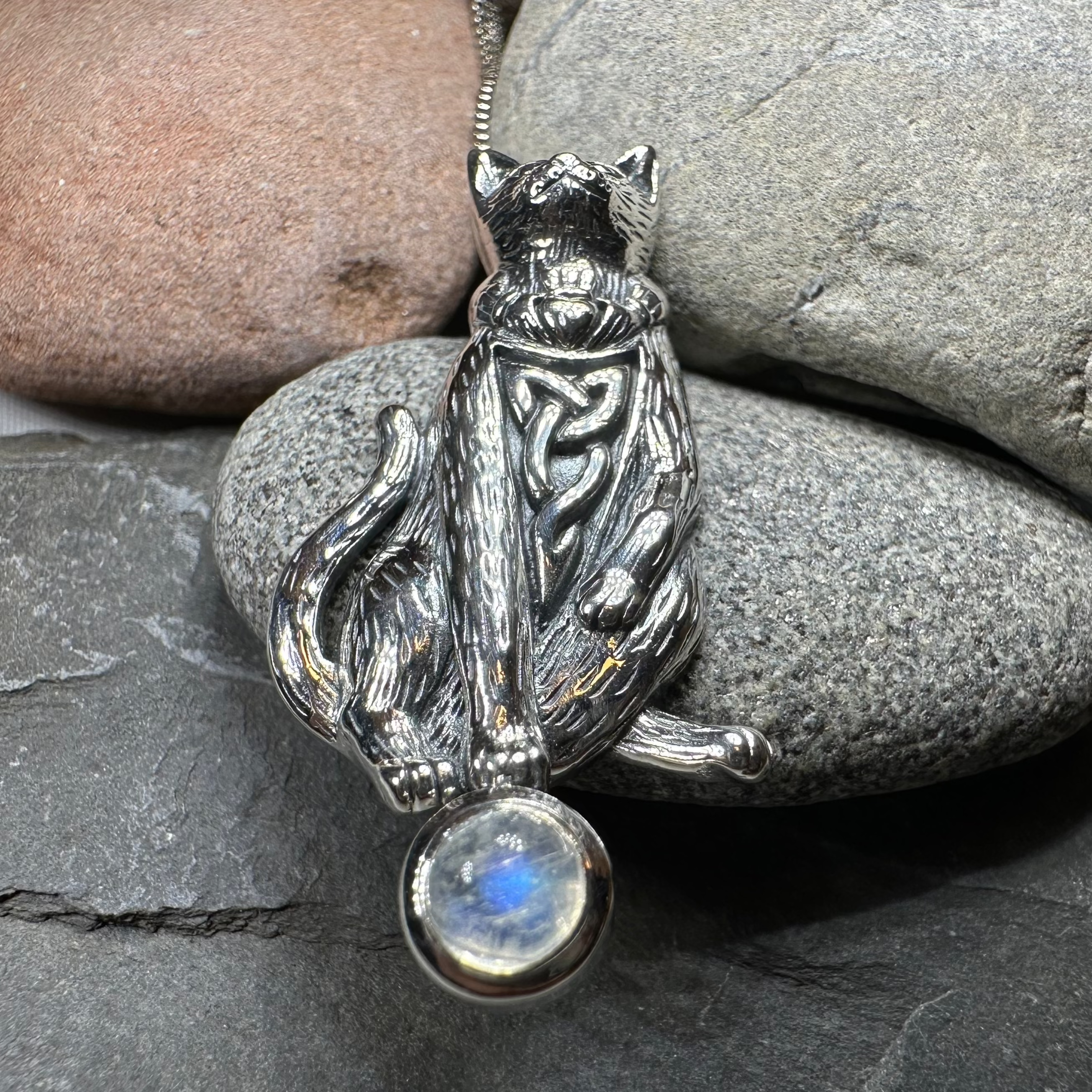 Claddagh Irish Cat Necklace