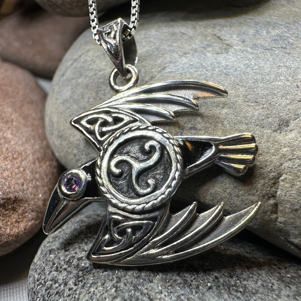 Astrid Celtic Raven Necklace