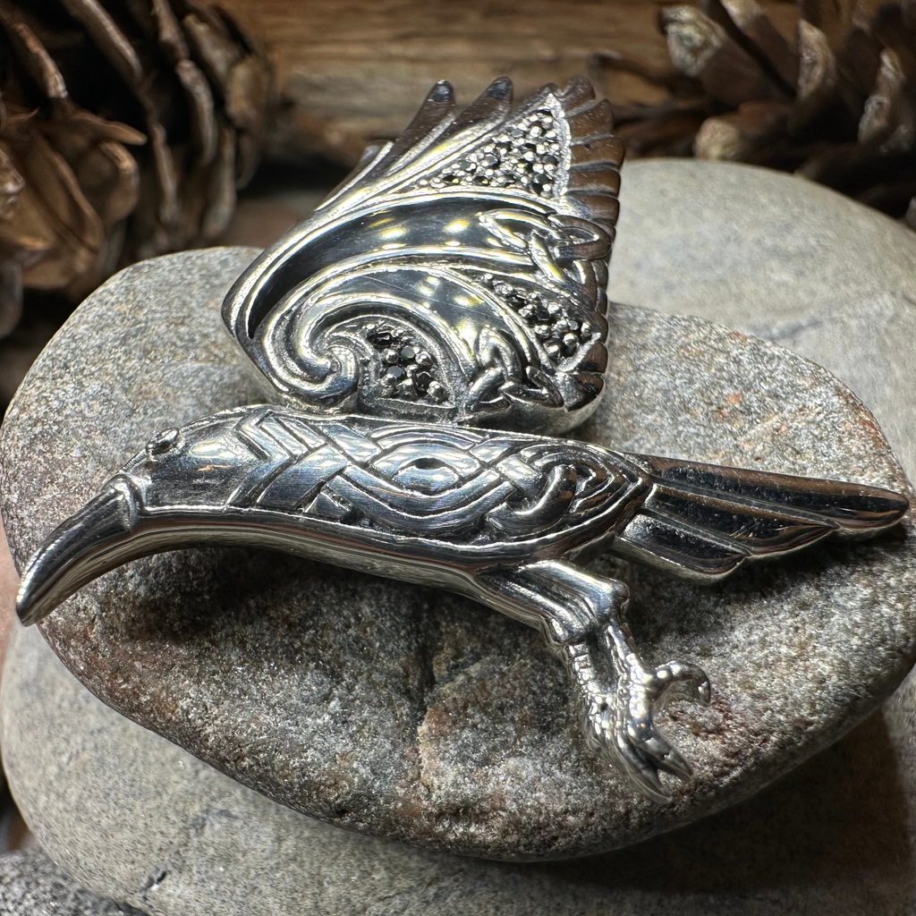 Ashild Raven Celtic Necklace
