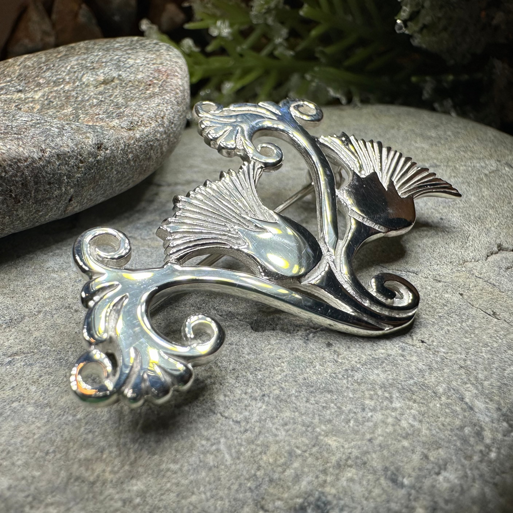 Shetland Isles Thistle Brooch - Handmade in Scotland