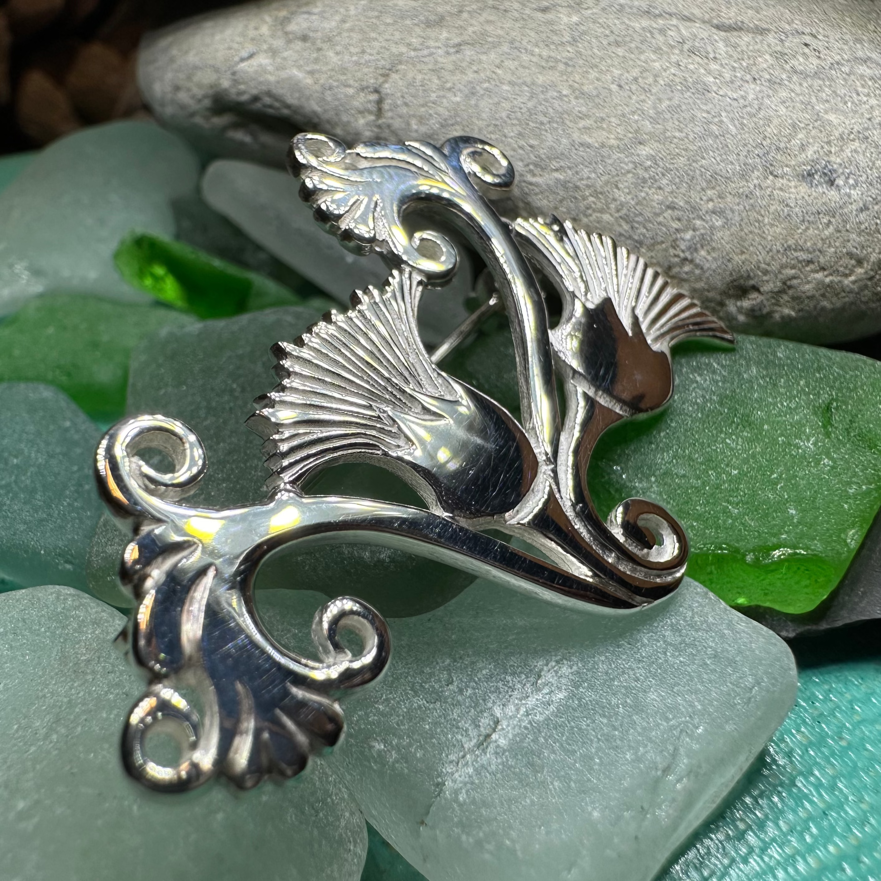 Shetland Isles Thistle Brooch - Handmade in Scotland