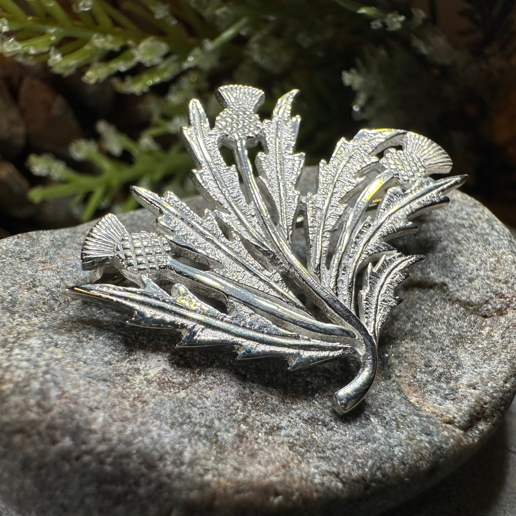 Larysa Scottish Thistle Brooch - Handmade in Scotland