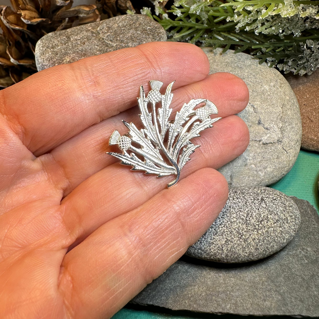 Larysa Scottish Thistle Brooch - Handmade in Scotland