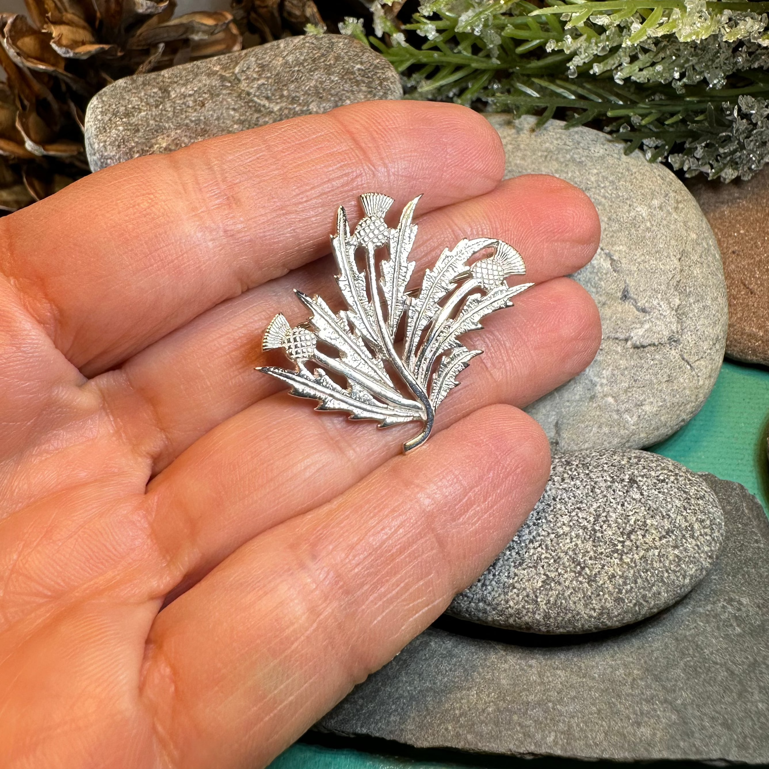 Larysa Scottish Thistle Brooch - Handmade in Scotland