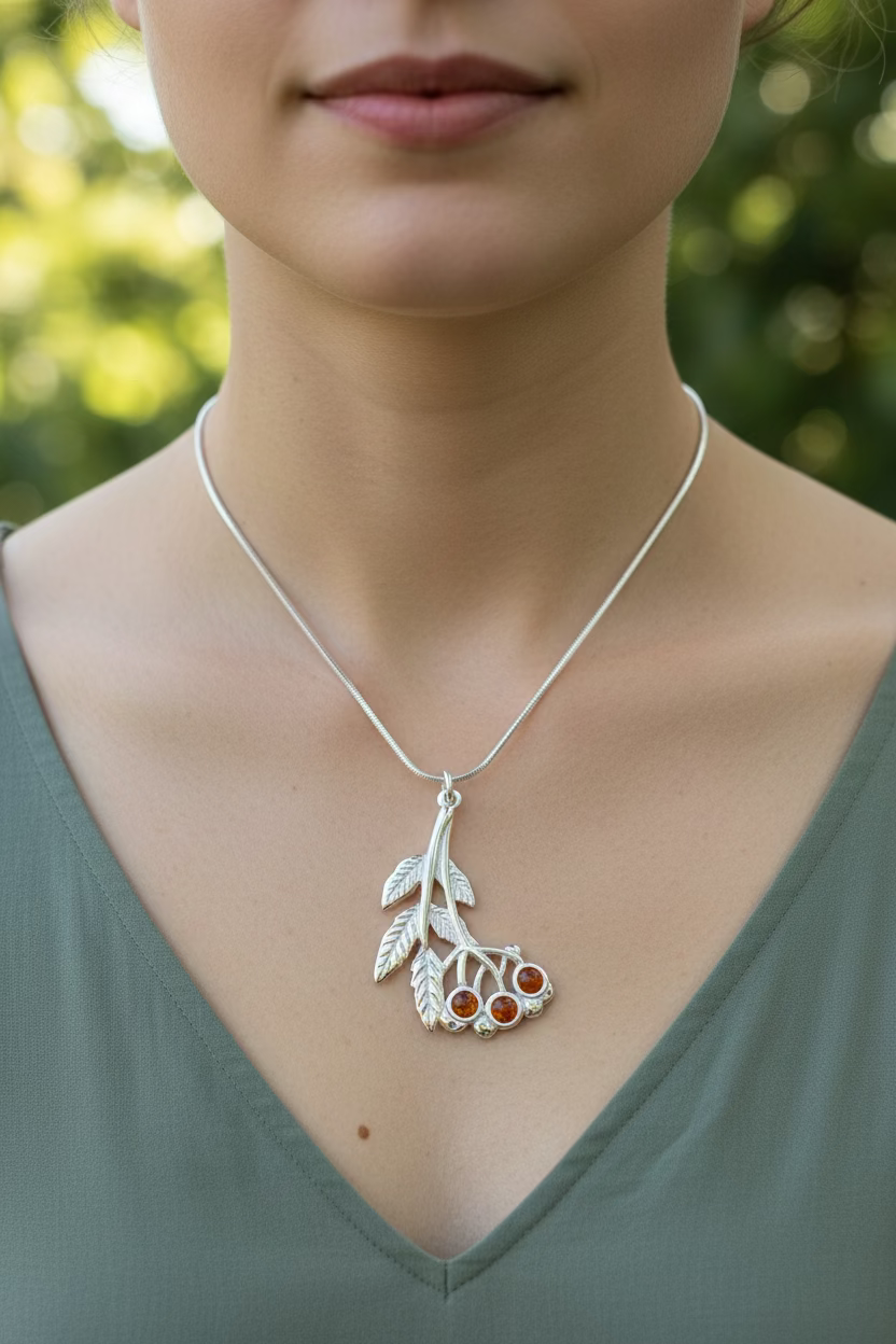Rowan Tree of Life Necklace - Handmade in Scotland