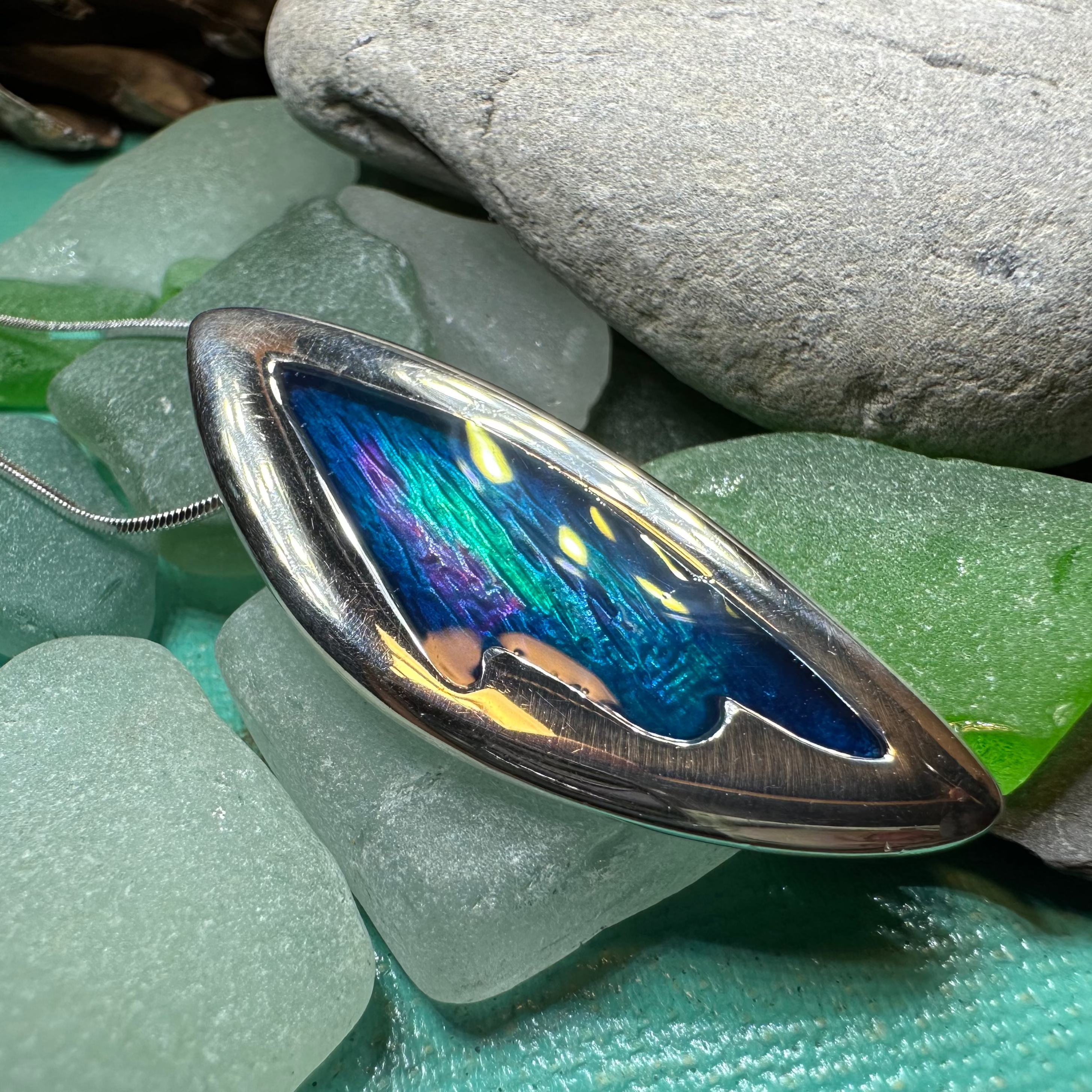 Northern Lights Necklace - Handmade in Scotland