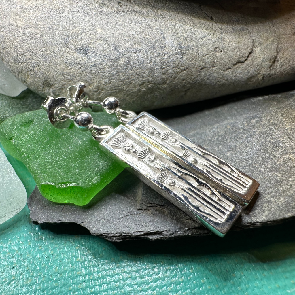 Ella Triple Scottish Thistle Earrings - Handmade in Scotland