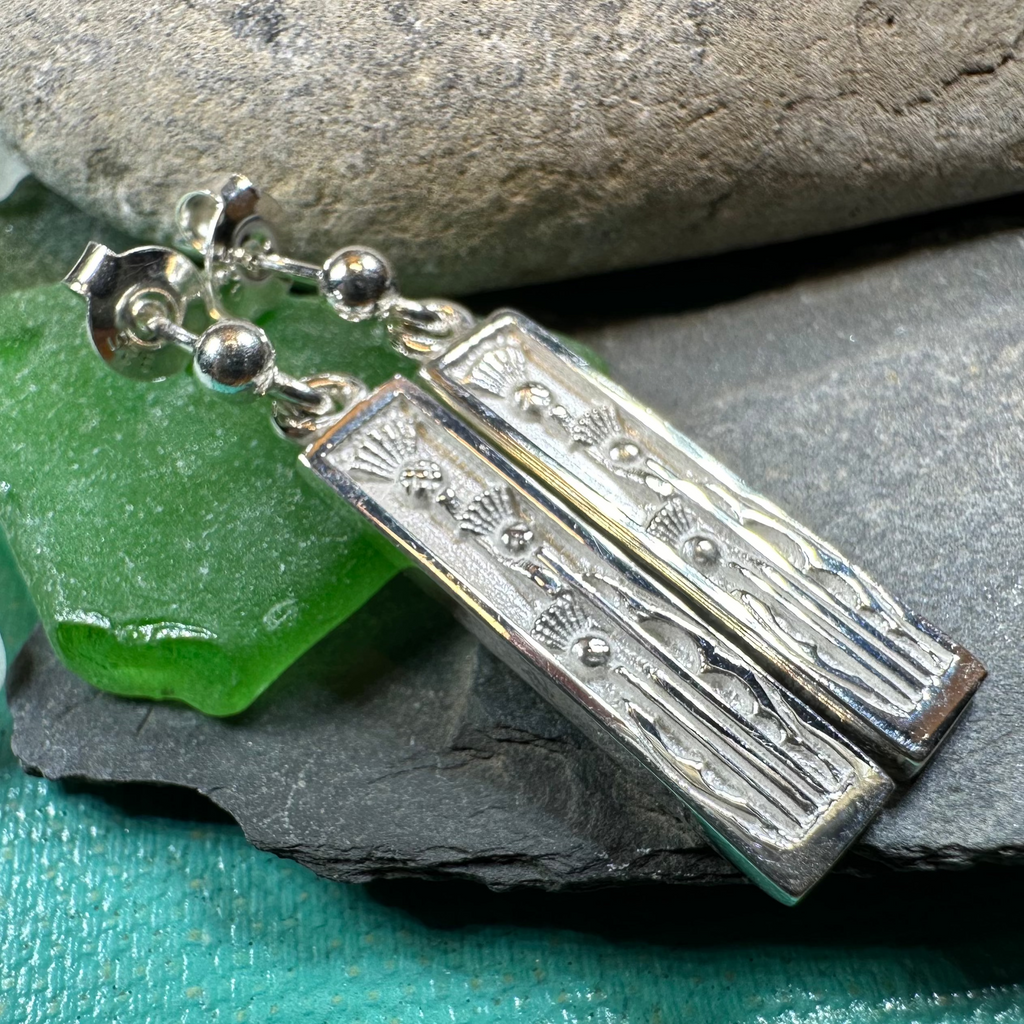 Ella Triple Scottish Thistle Earrings - Handmade in Scotland