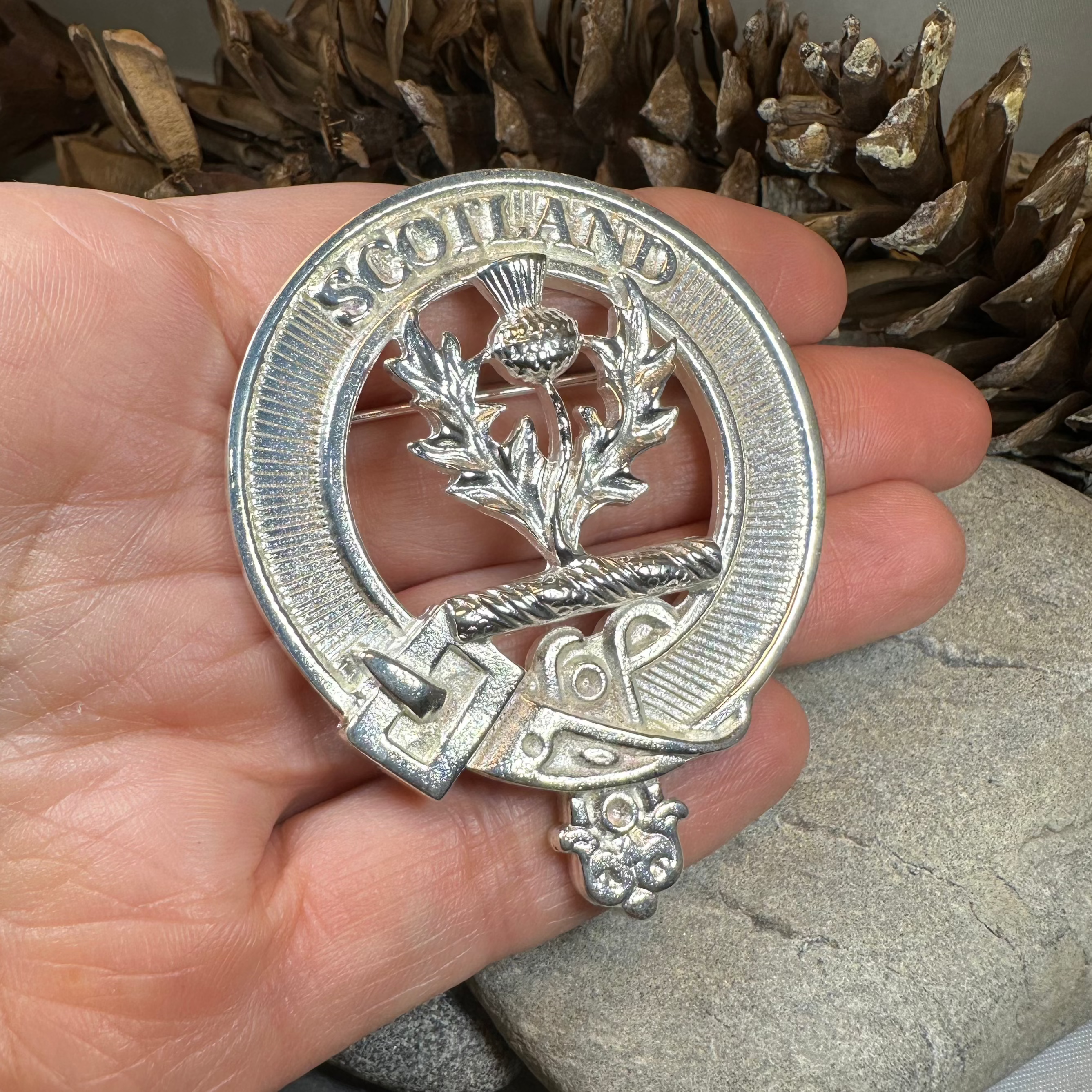 Scotland Thistle Brooch - Handmade in Scotland
