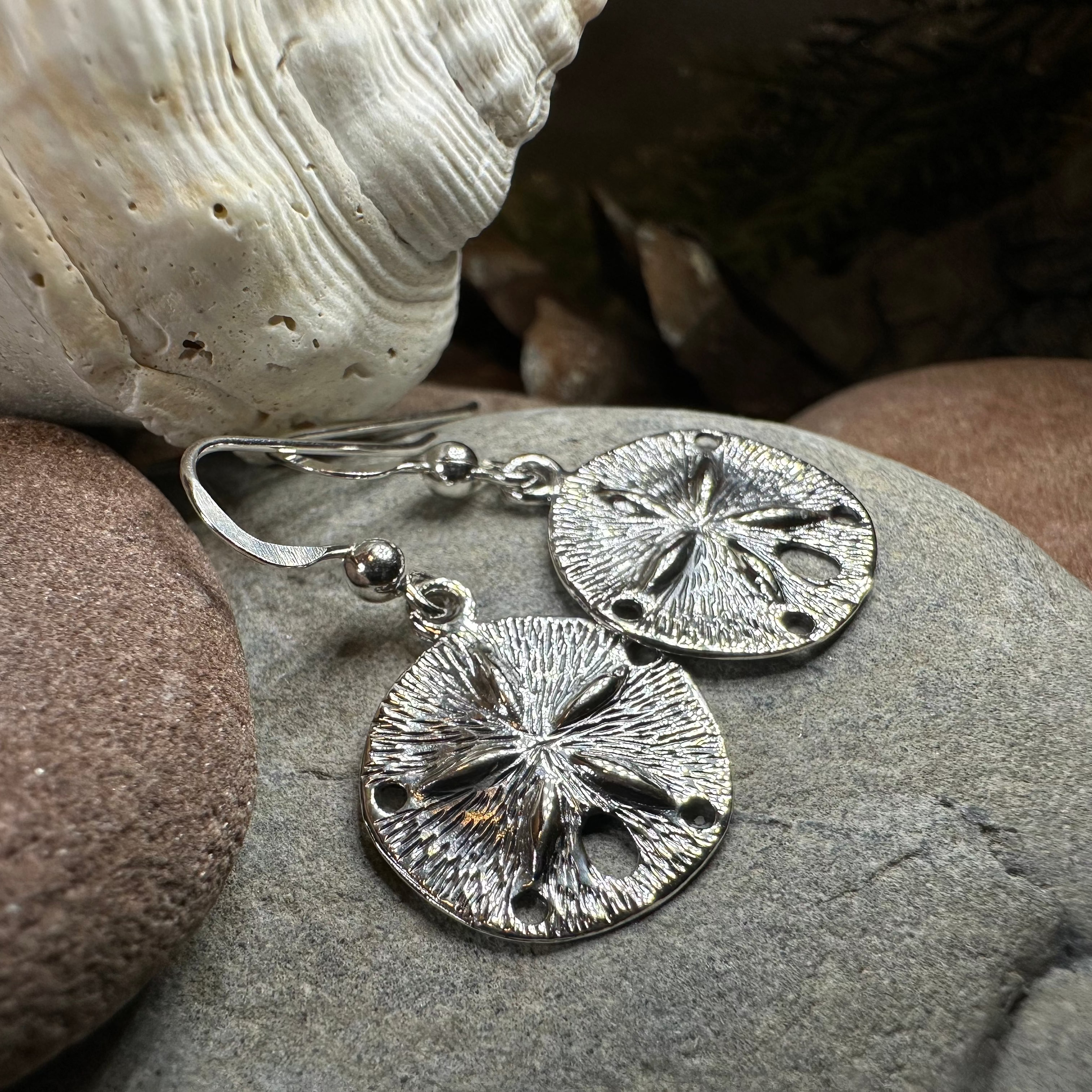Seabrook Realistic Sand Dollar Earrings