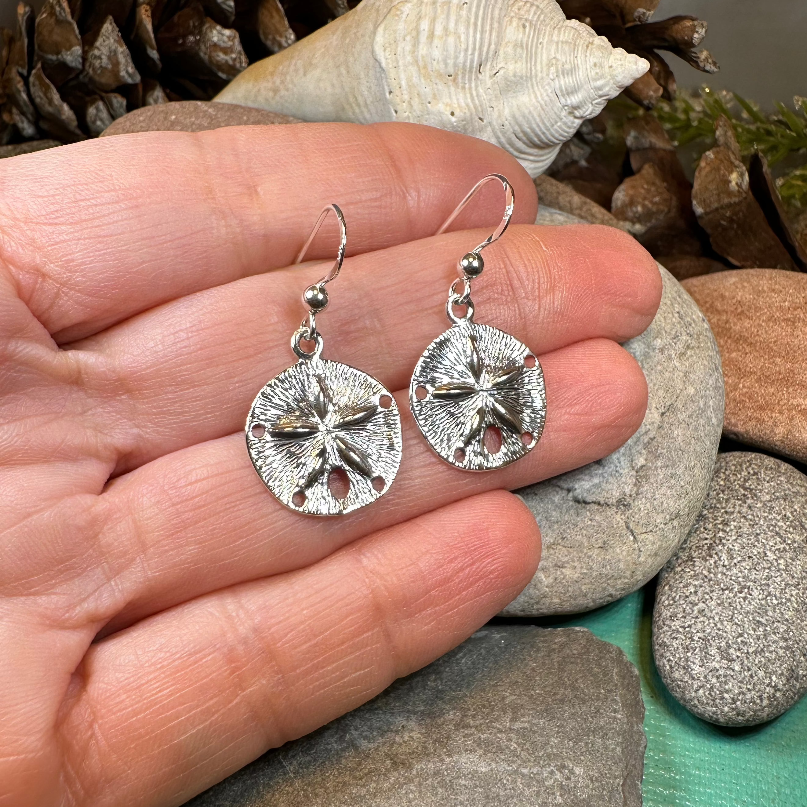 Seabrook Realistic Sand Dollar Earrings