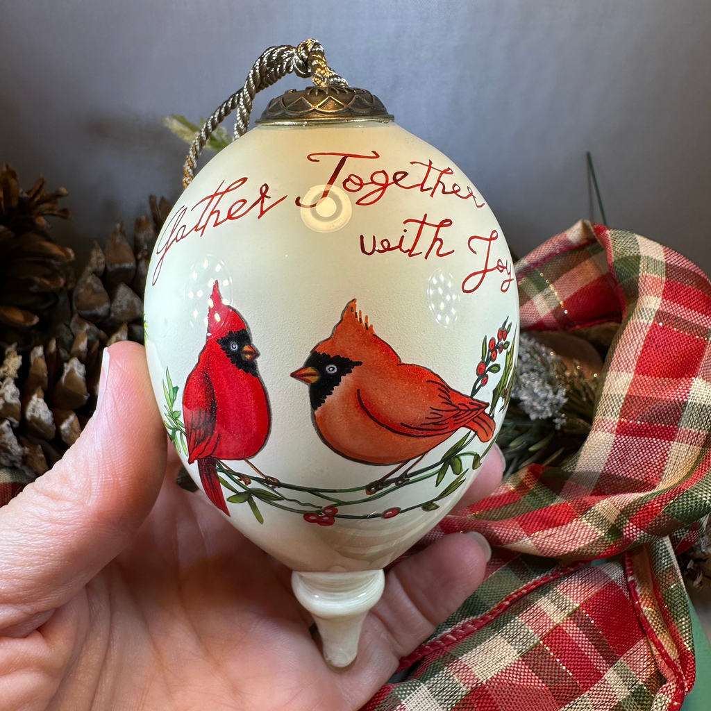 Cardinals Gather Together With Joy Ornament