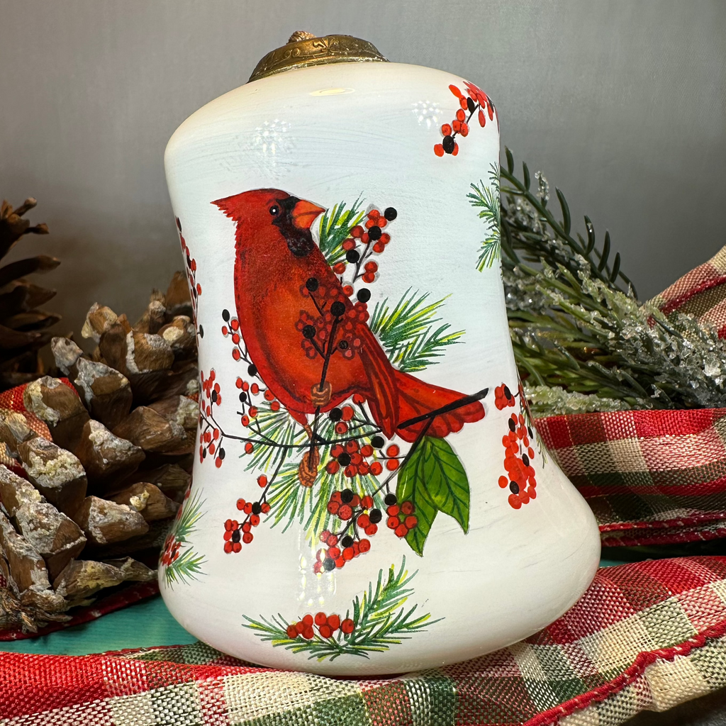 Winter Berries Cardinal Ornament