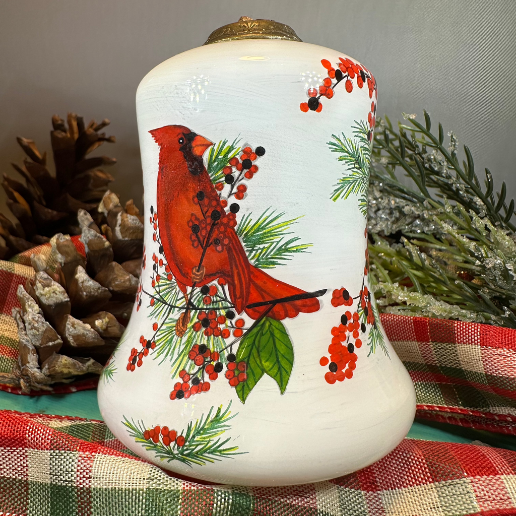 Winter Berries Cardinal Ornament