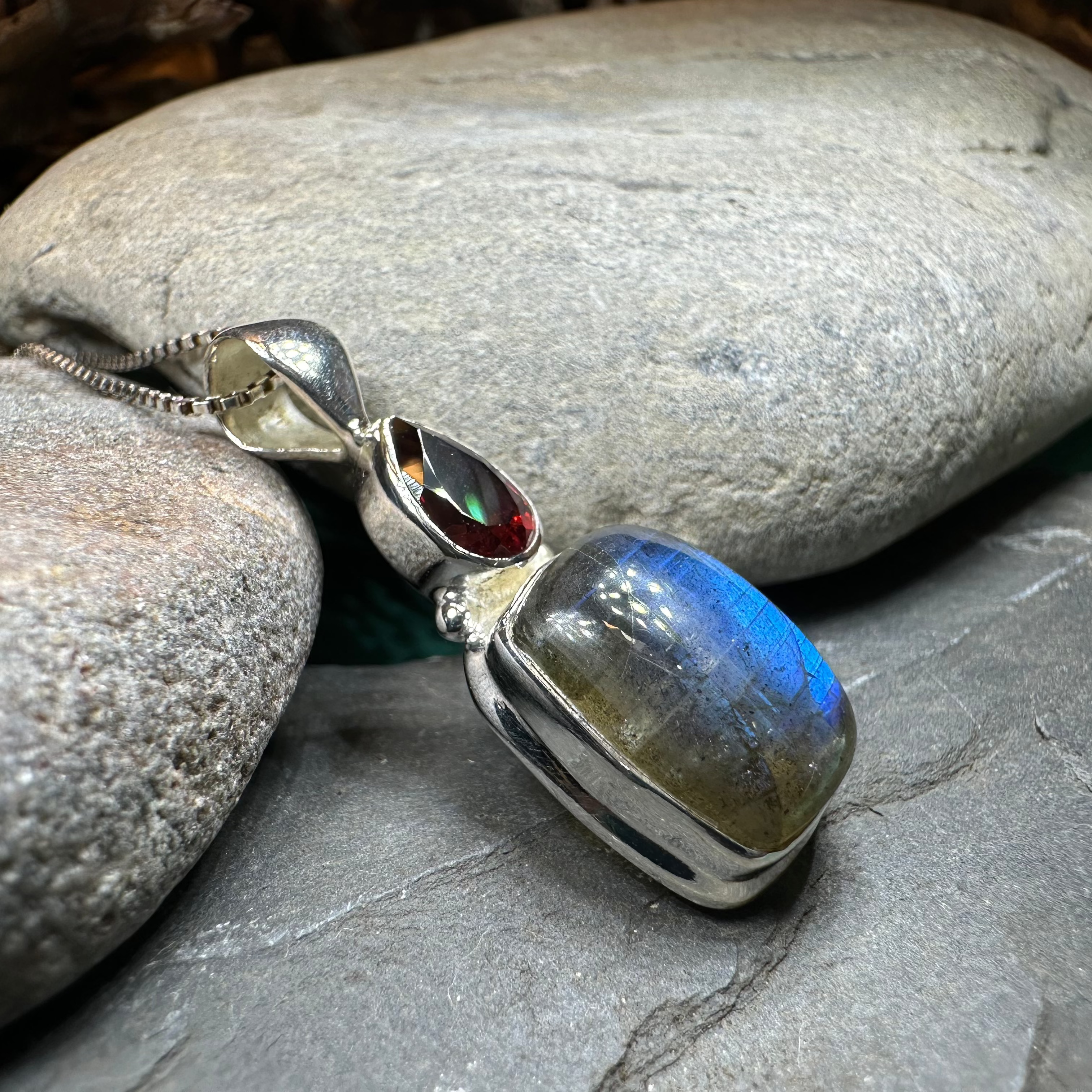 Briony Labradorite Necklace in Sterling Silver