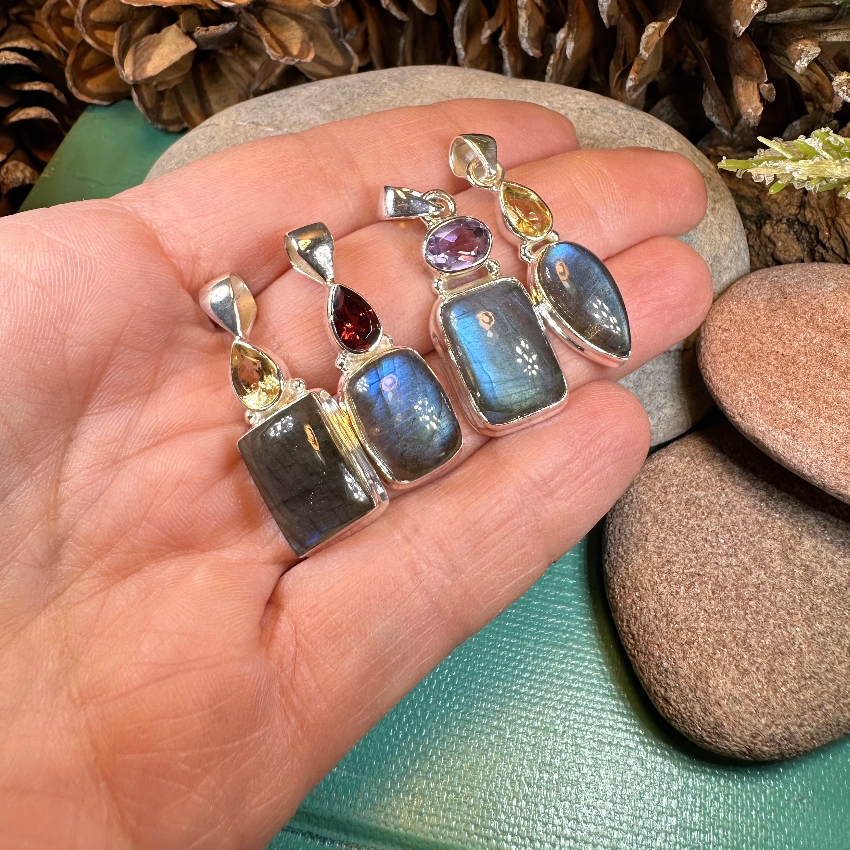 Briony Labradorite Necklace in Sterling Silver