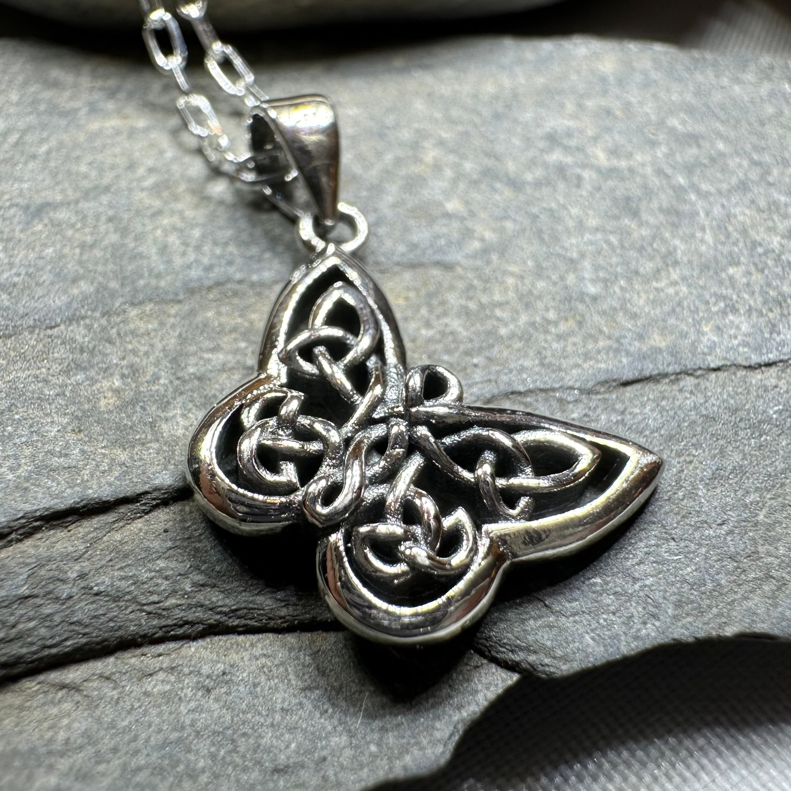Petite Celtic Butterfly Necklace
