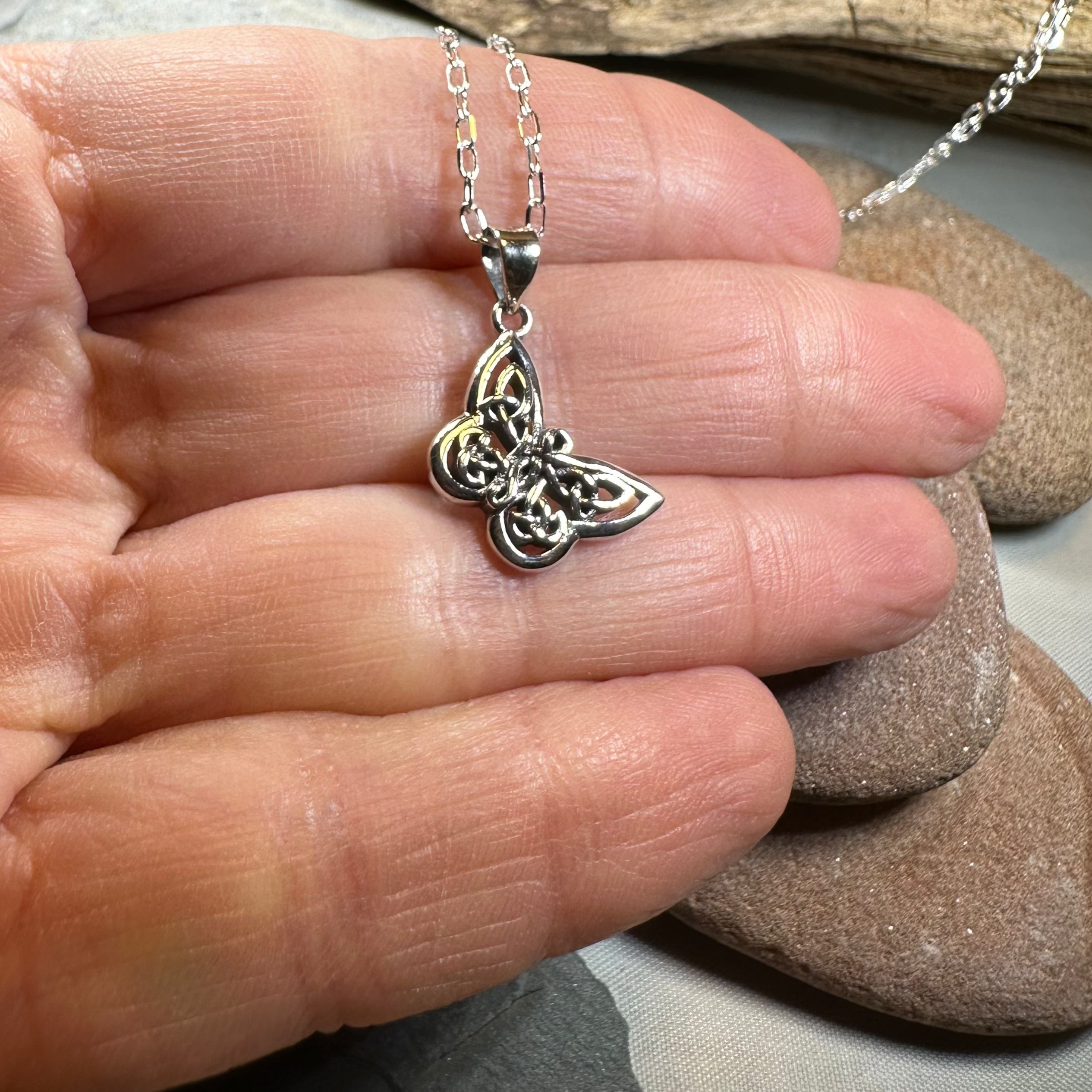Petite Celtic Butterfly Necklace
