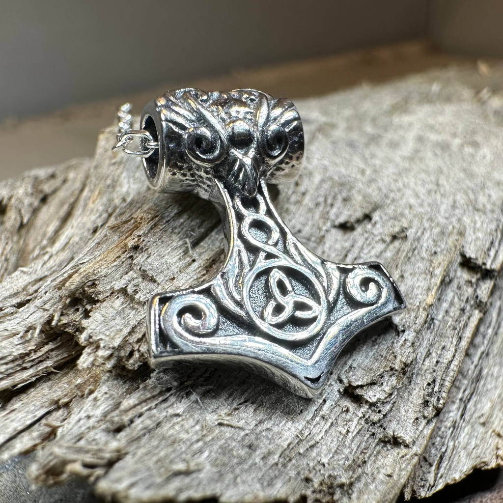 Petite Thor's Hammer Celtic Necklace