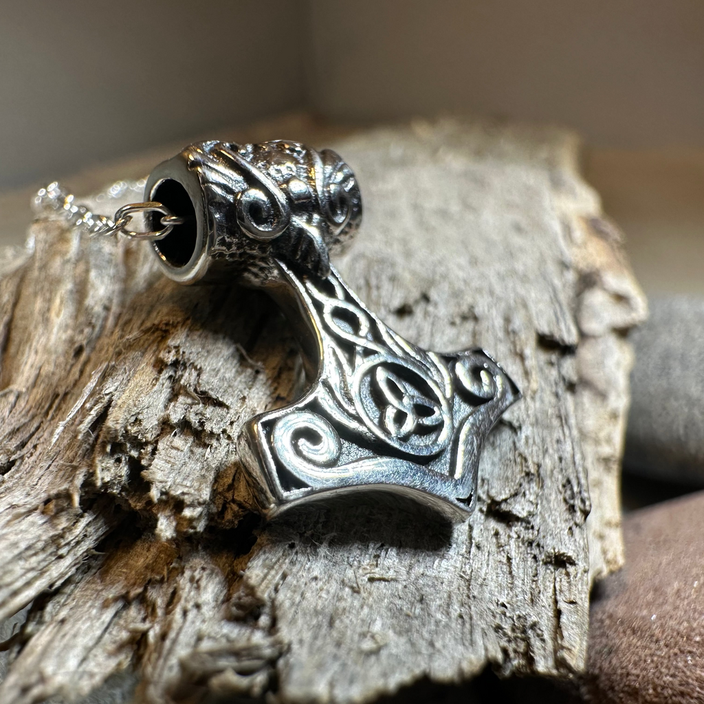 Petite Thor's Hammer Celtic Necklace