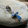 Petite Opal Celtic Cross Necklace