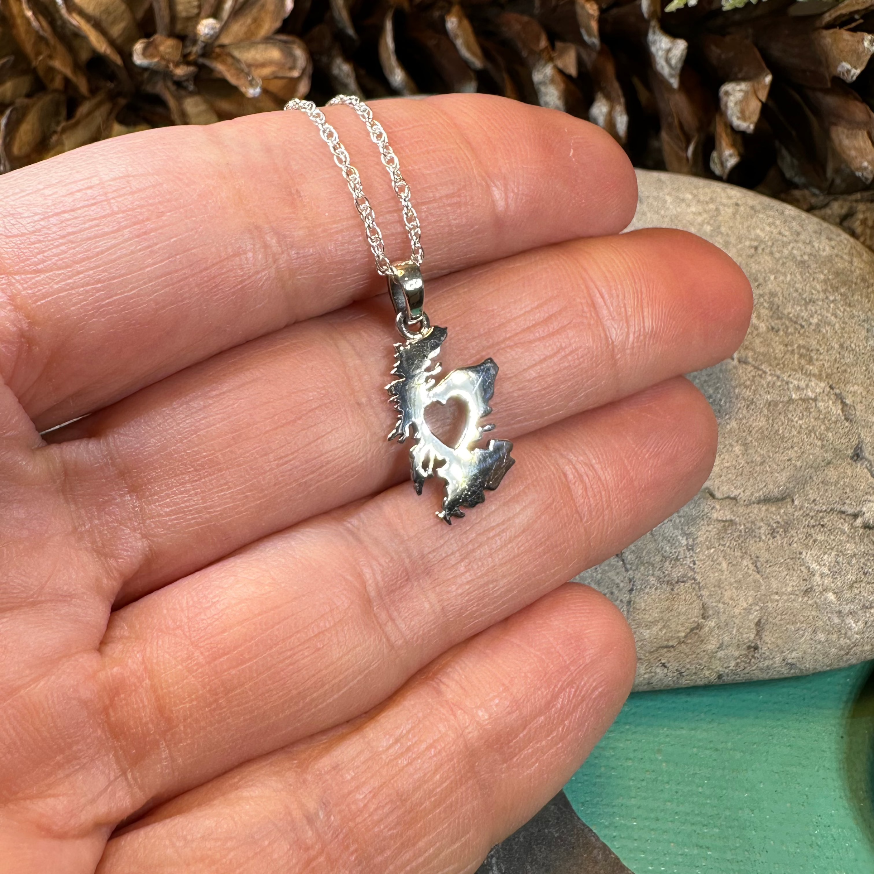 Scotland Map Necklace