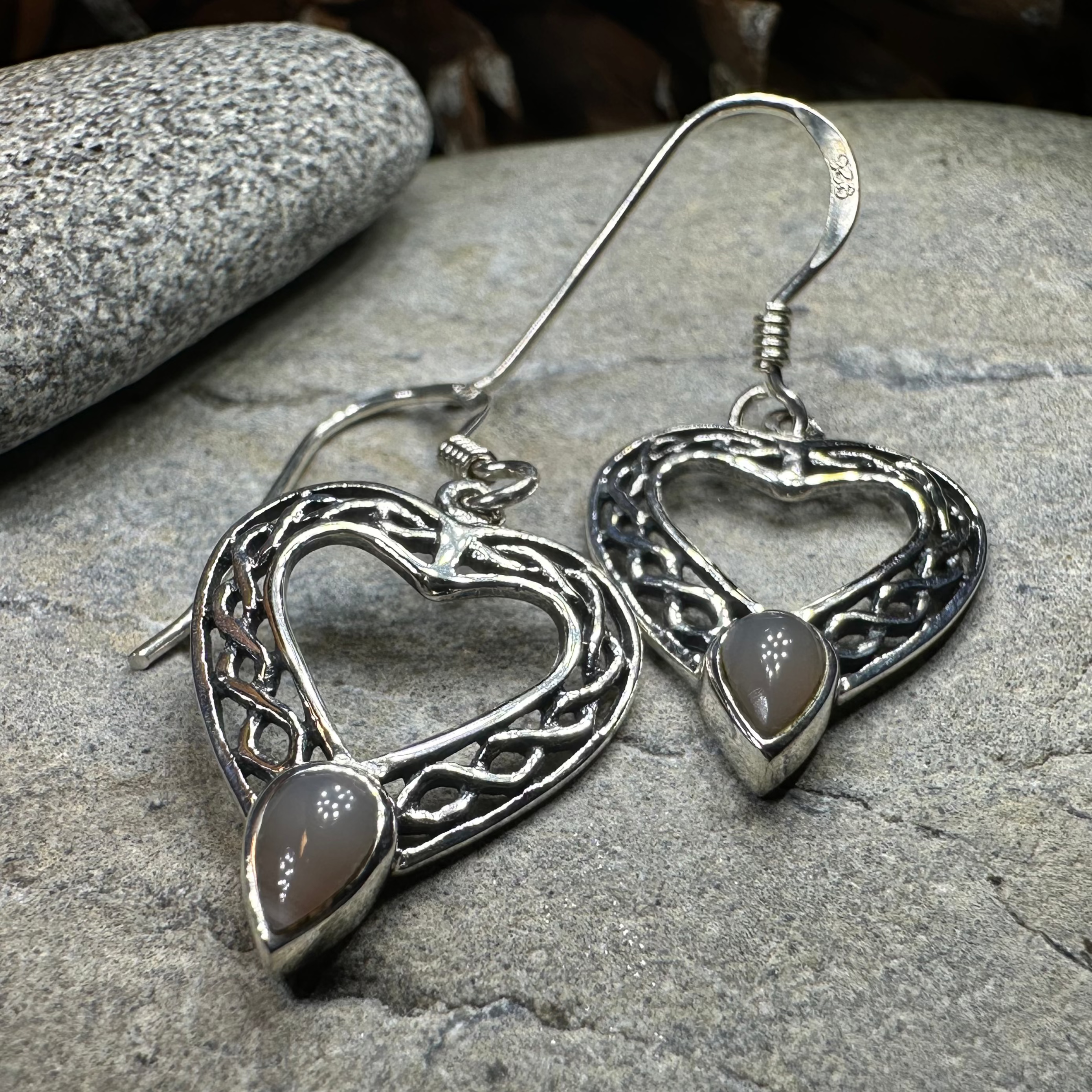 Scottish Celtic Heart Earrings