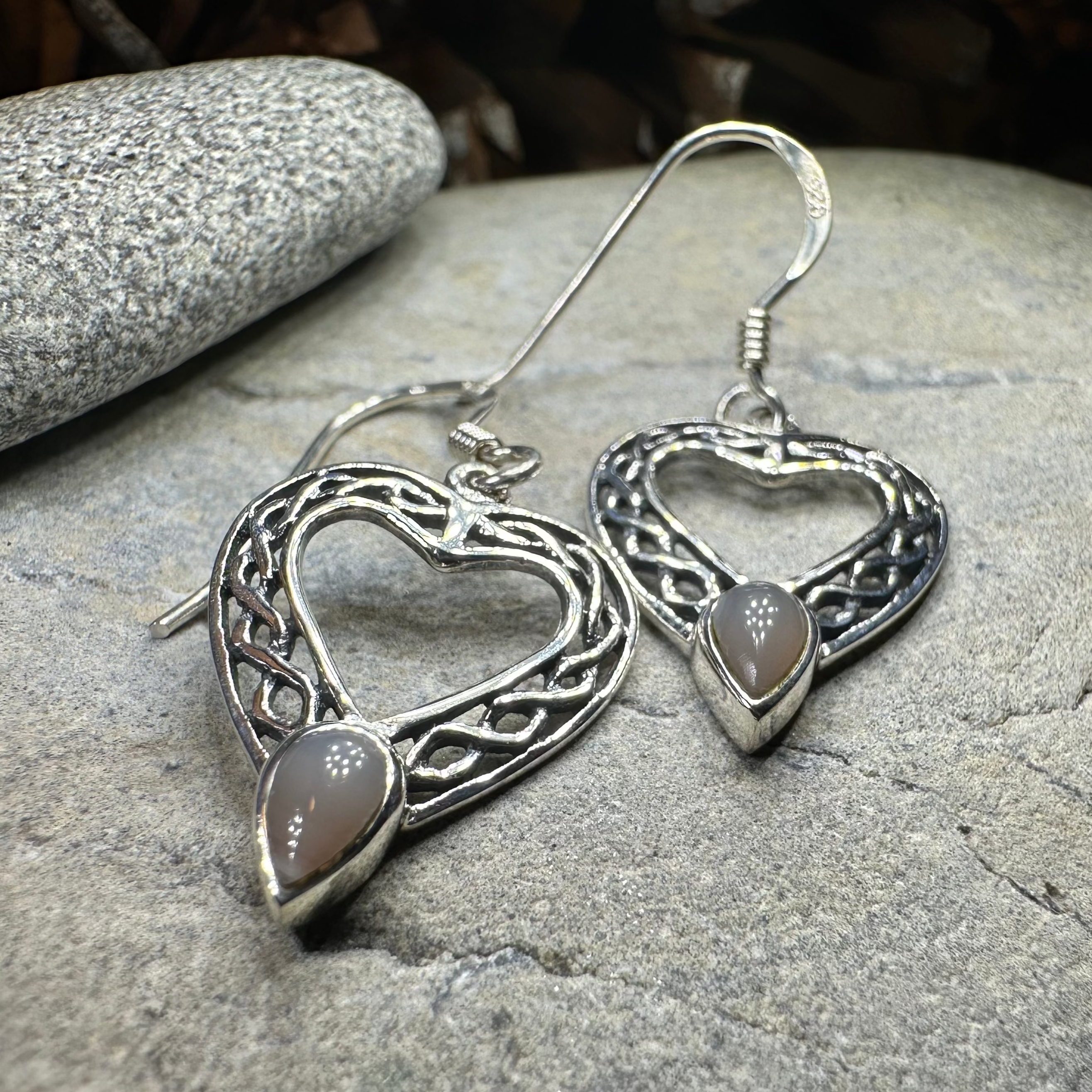 Scottish Celtic Heart Earrings