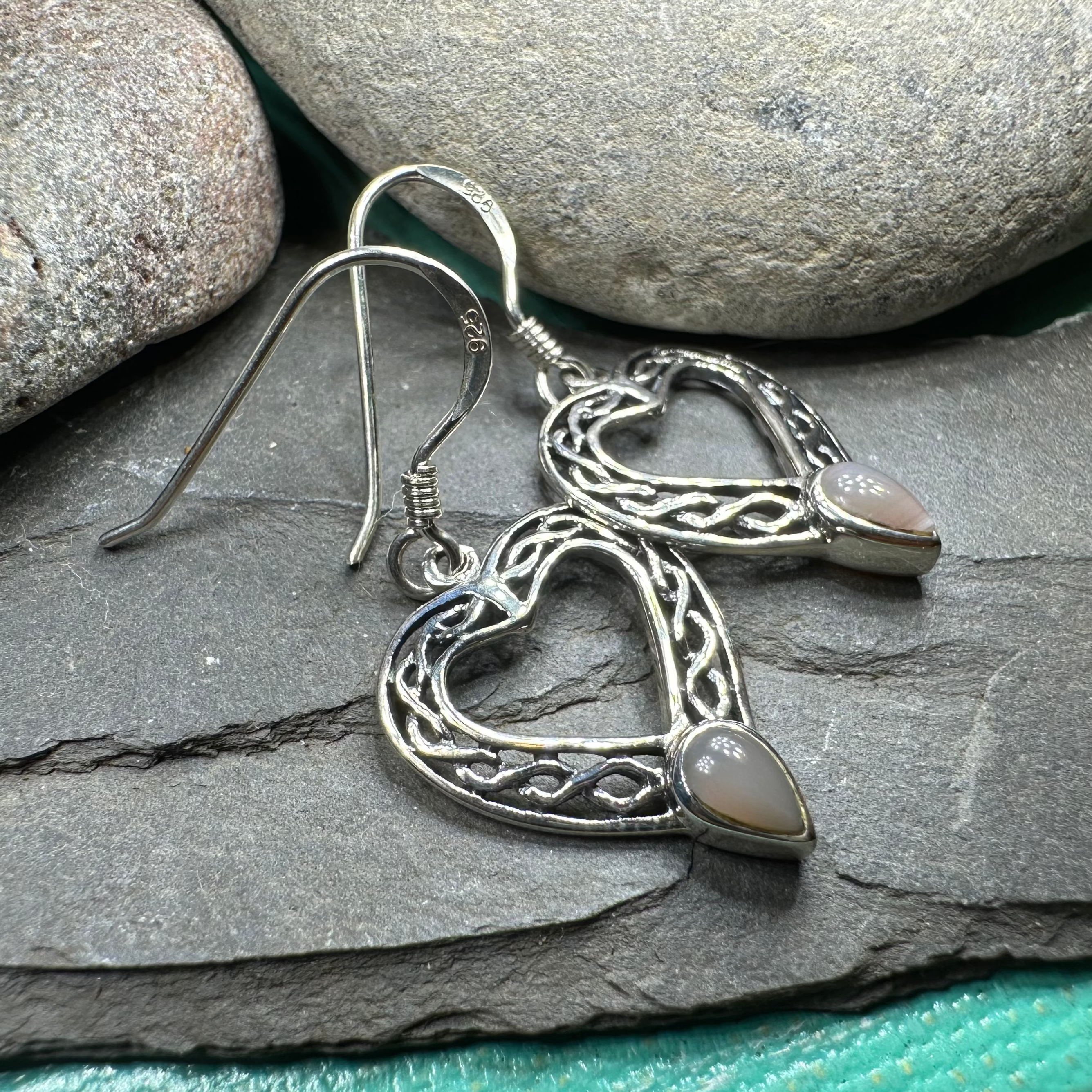 Scottish Celtic Heart Earrings