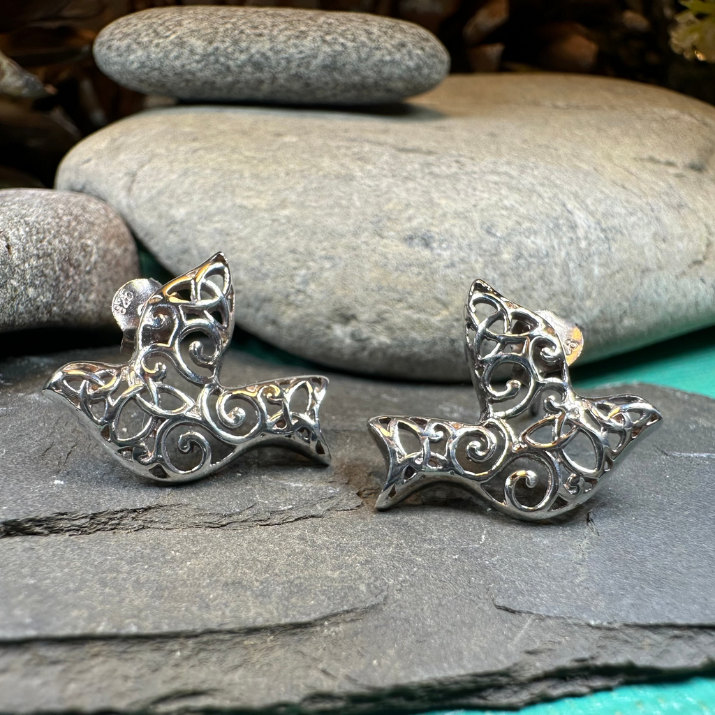Dove Trinity Knot Earrings