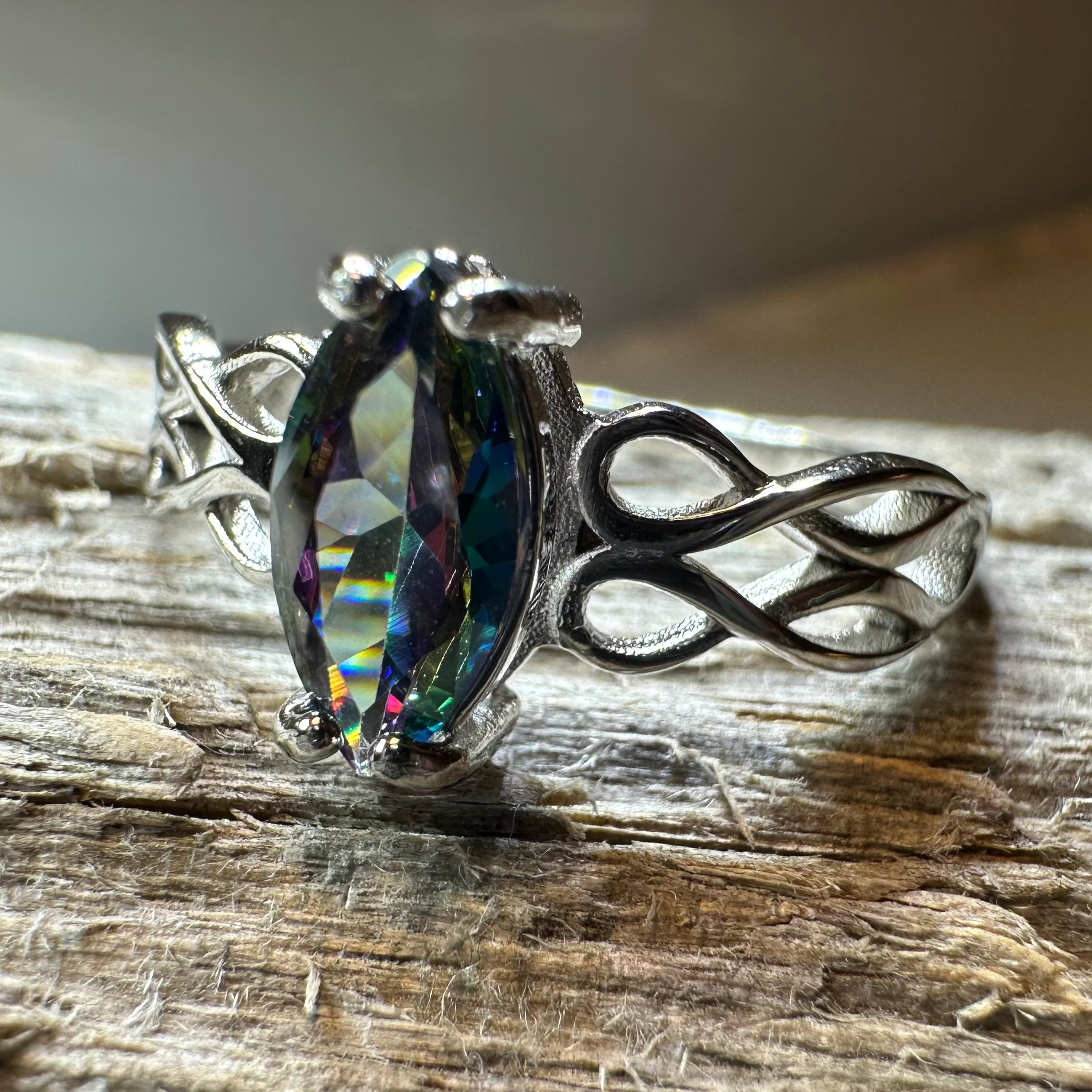 Eloise Celtic Mystic Topaz Ring