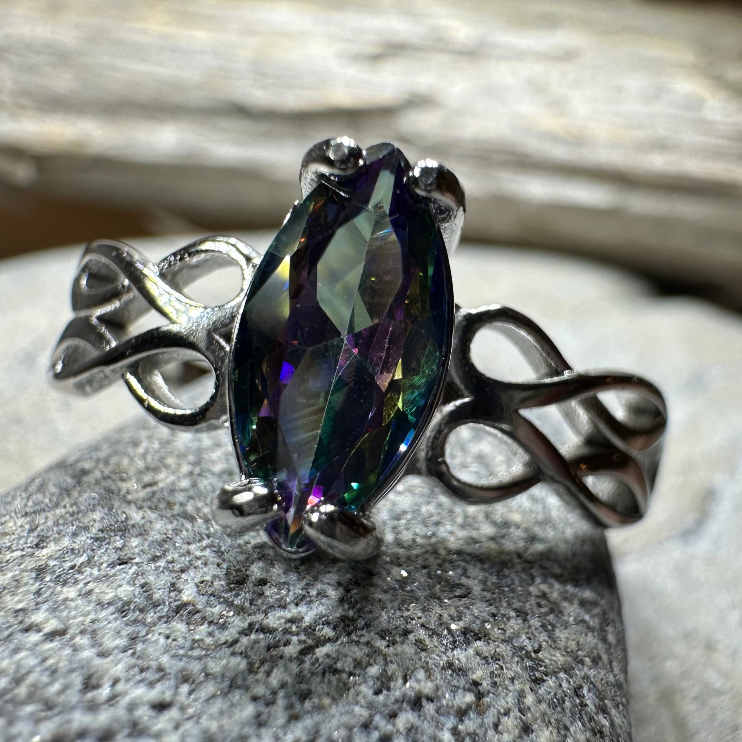Eloise Celtic Mystic Topaz Ring