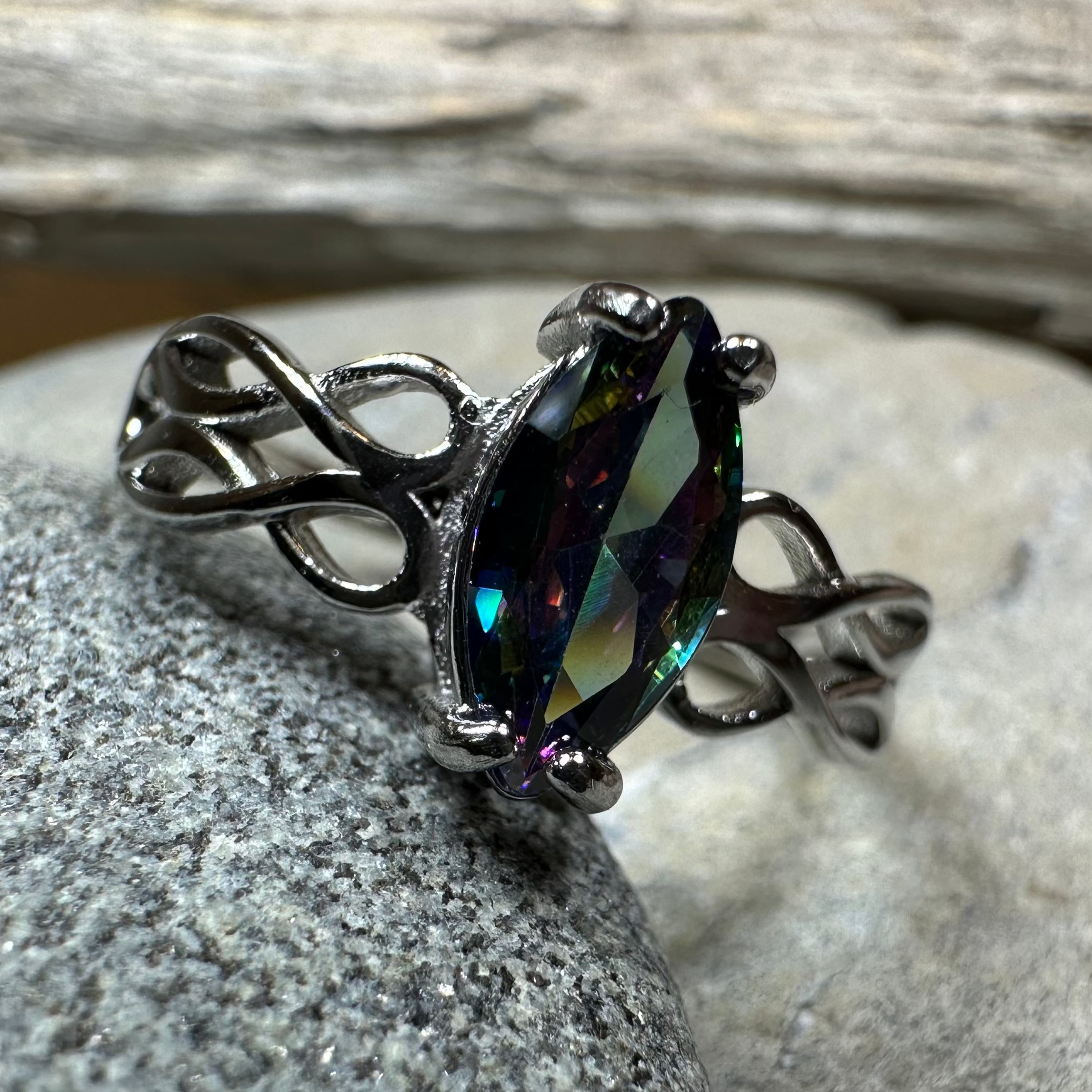 Eloise Celtic Mystic Topaz Ring