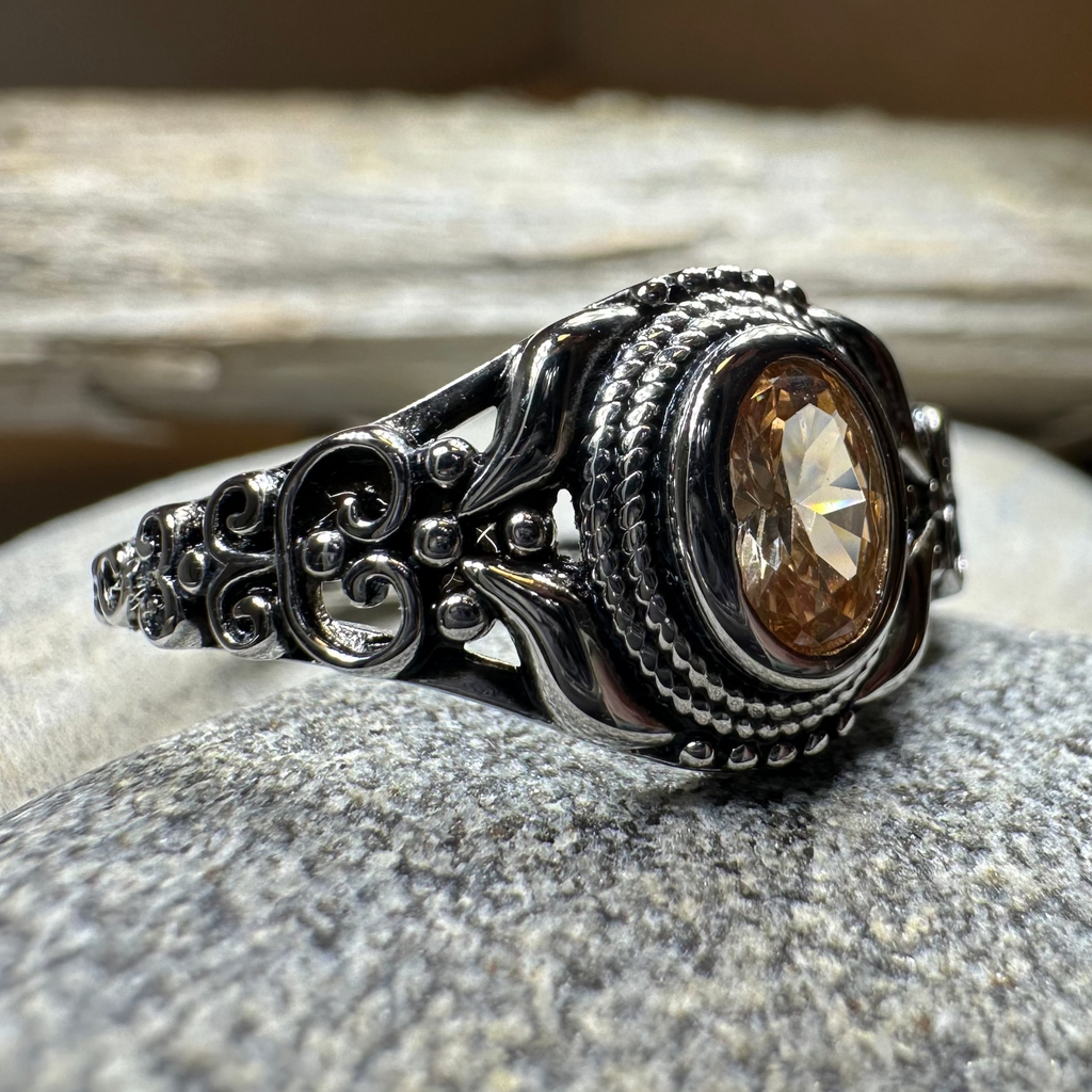 Romantic Celtic Knot Ring in Sterling Silver