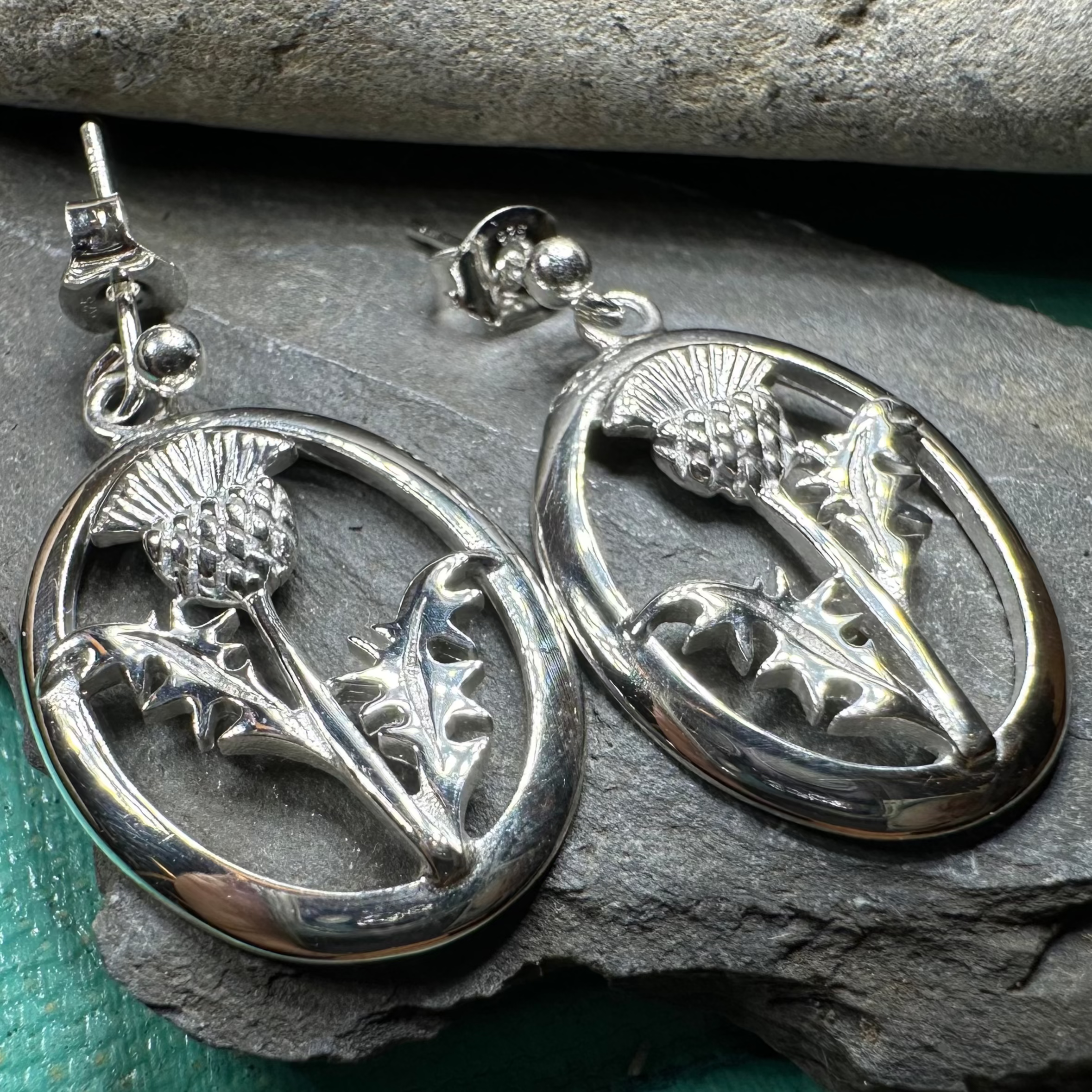 Realistic Scottish Thistle Earrings