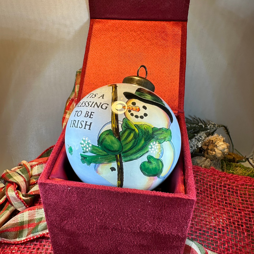 Tis A Blessing To Be Irish Snowman Ornament